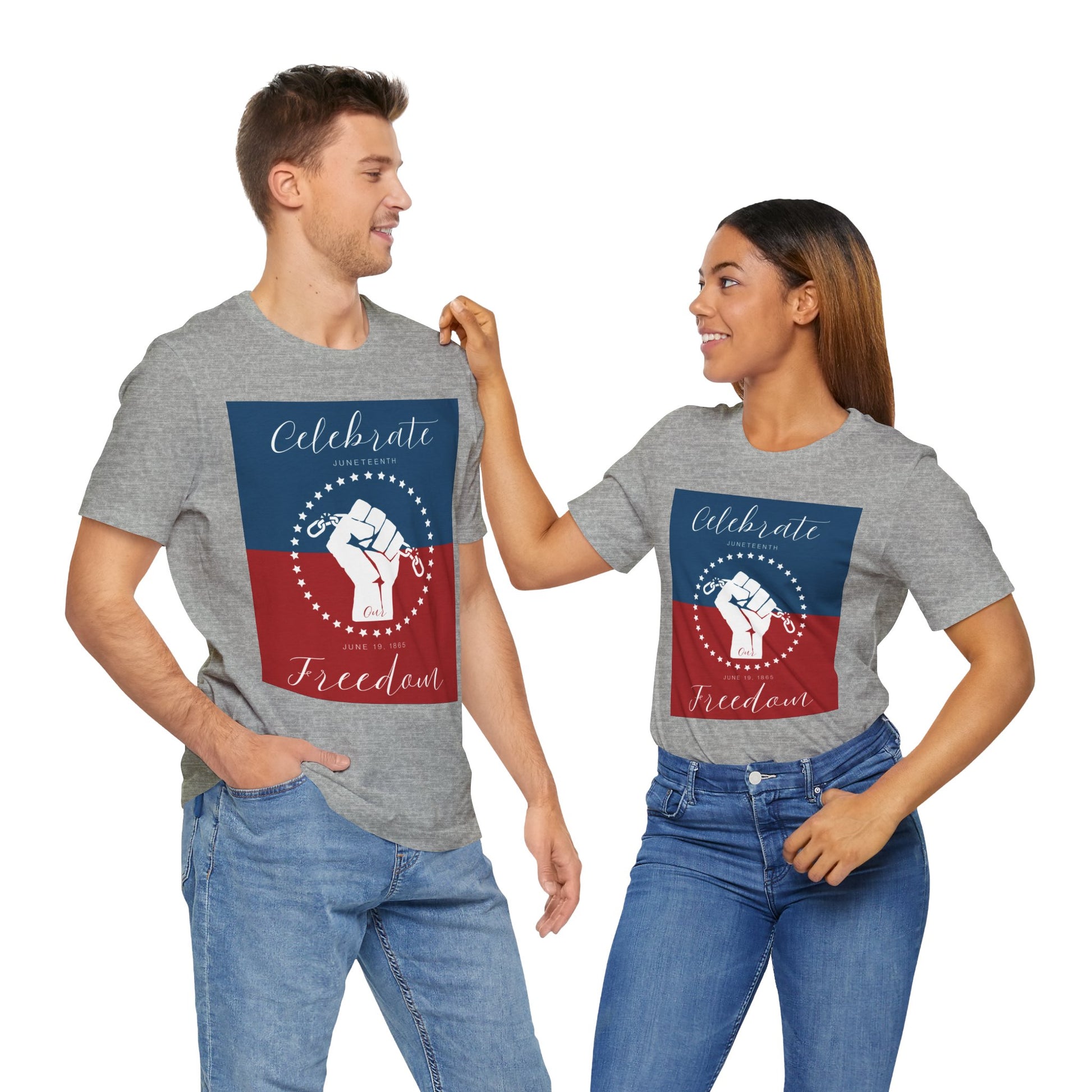 Celebrate Our Freedom Juneteenth Tee | 4th of July, Independence Day Alternative Shirt for Black Solidarity, Black American Culture, Black Pride, Unisex T-Shirt