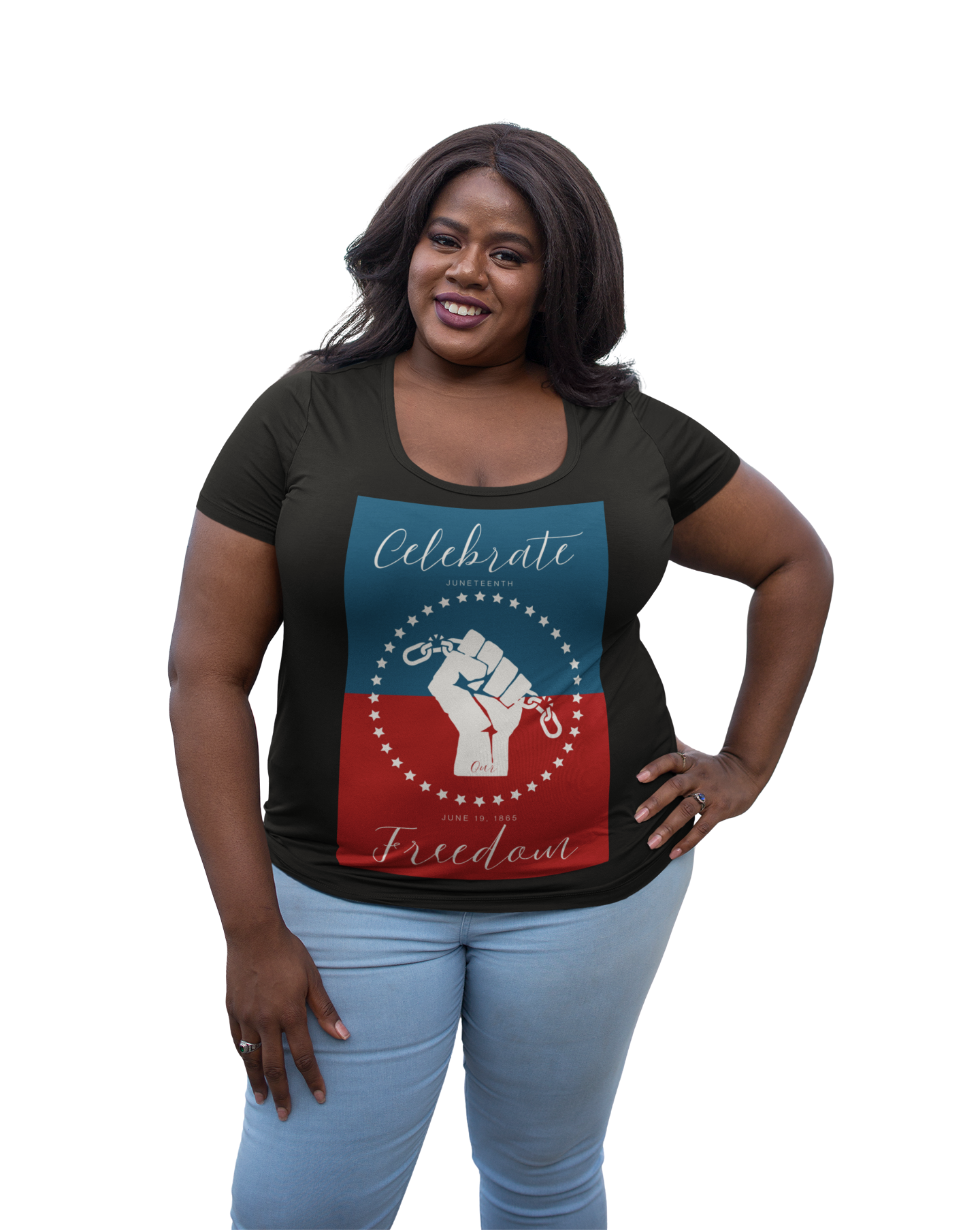 Celebrate Our Freedom Juneteenth Tee | 4th of July, Independence Day Alternative Shirt for Black Solidarity, Black American Culture, Black Pride, Unisex T-Shirt
