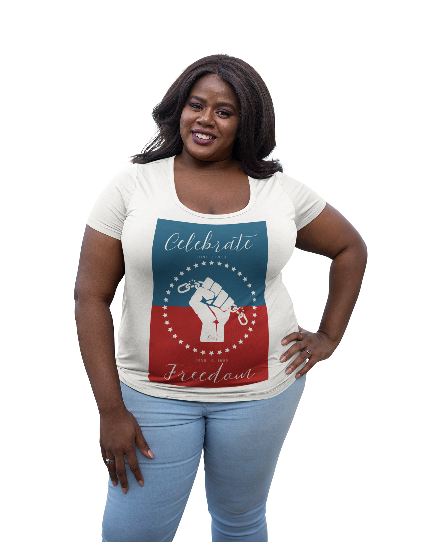 Celebrate Our Freedom Juneteenth Tee | 4th of July, Independence Day Alternative Shirt for Black Solidarity, Black American Culture, Black Pride, Unisex T-Shirt