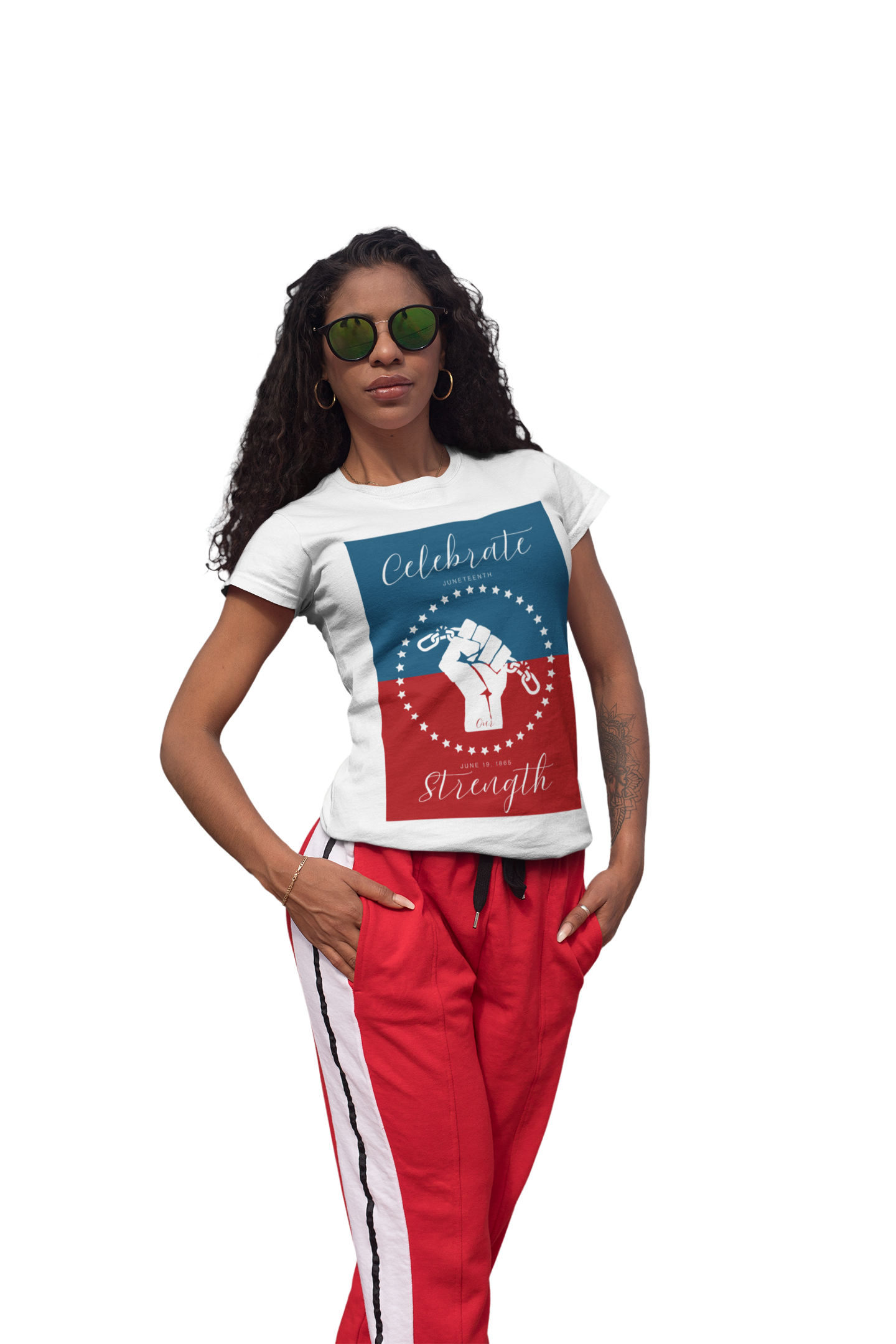Celebrate Our Strength Juneteenth Tee | 4th of July, Independence Day Alternative Shirt for Black Solidarity, Black American Culture, Black Pride, Unisex T-Shirt