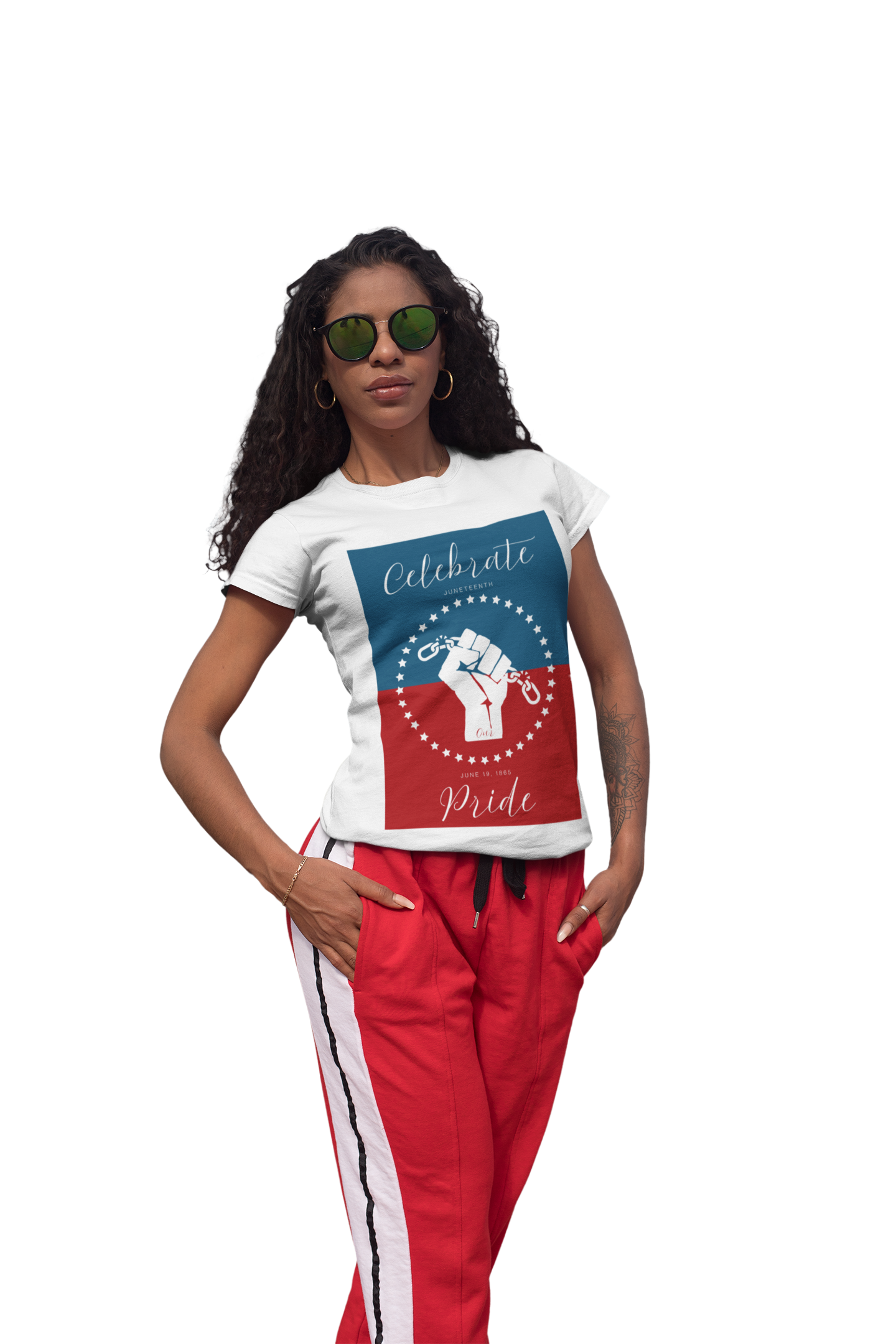 Celebrate Our Pride Juneteenth Tee | 4th of July, Independence Day Alternative Shirt for Black Solidarity, Black American Culture, Black Pride, Unisex T-Shirt