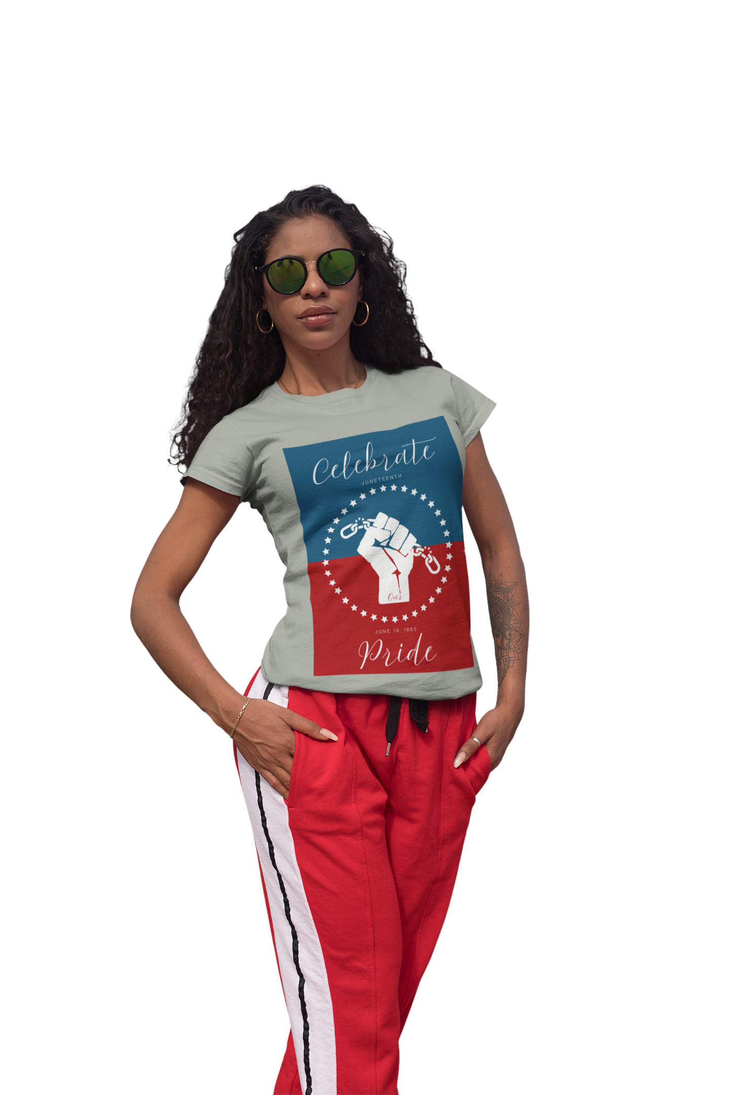 Celebrate Our Pride Juneteenth Tee | 4th of July, Independence Day Alternative Shirt for Black Solidarity, Black American Culture, Black Pride, Unisex T-Shirt