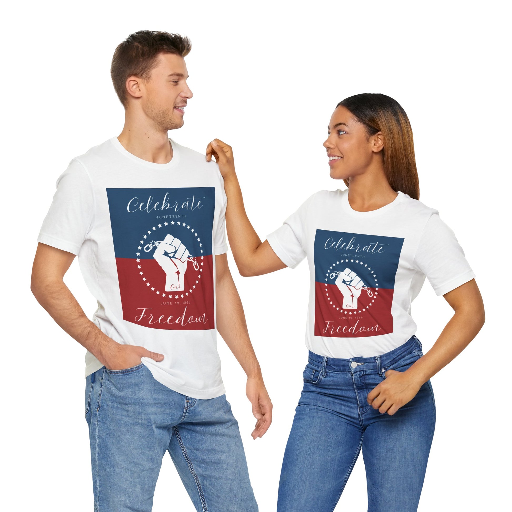 Celebrate Our Freedom Juneteenth Tee | 4th of July, Independence Day Alternative Shirt for Black Solidarity, Black American Culture, Black Pride, Unisex T-Shirt