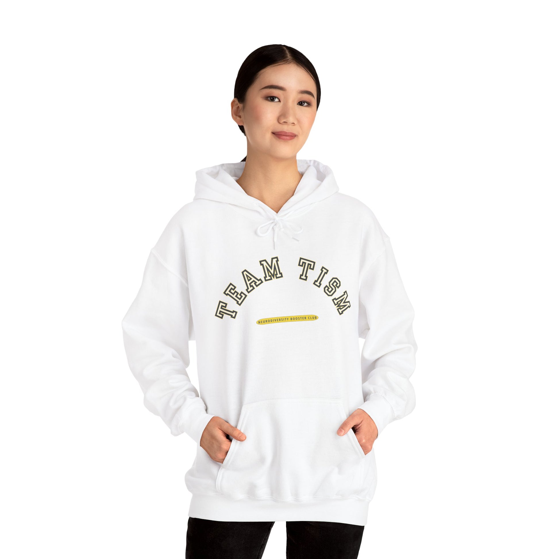TEAM TISM Hoodie (Yellow Accent) — Embrace Neurodiversity Collection