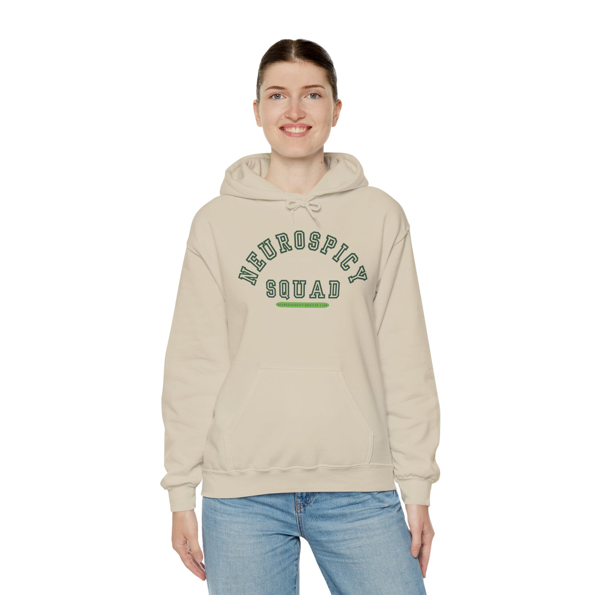 NEUROSPICY SQUAD Hoodie (Green Accent) — Embrace Neurodiversity Collection