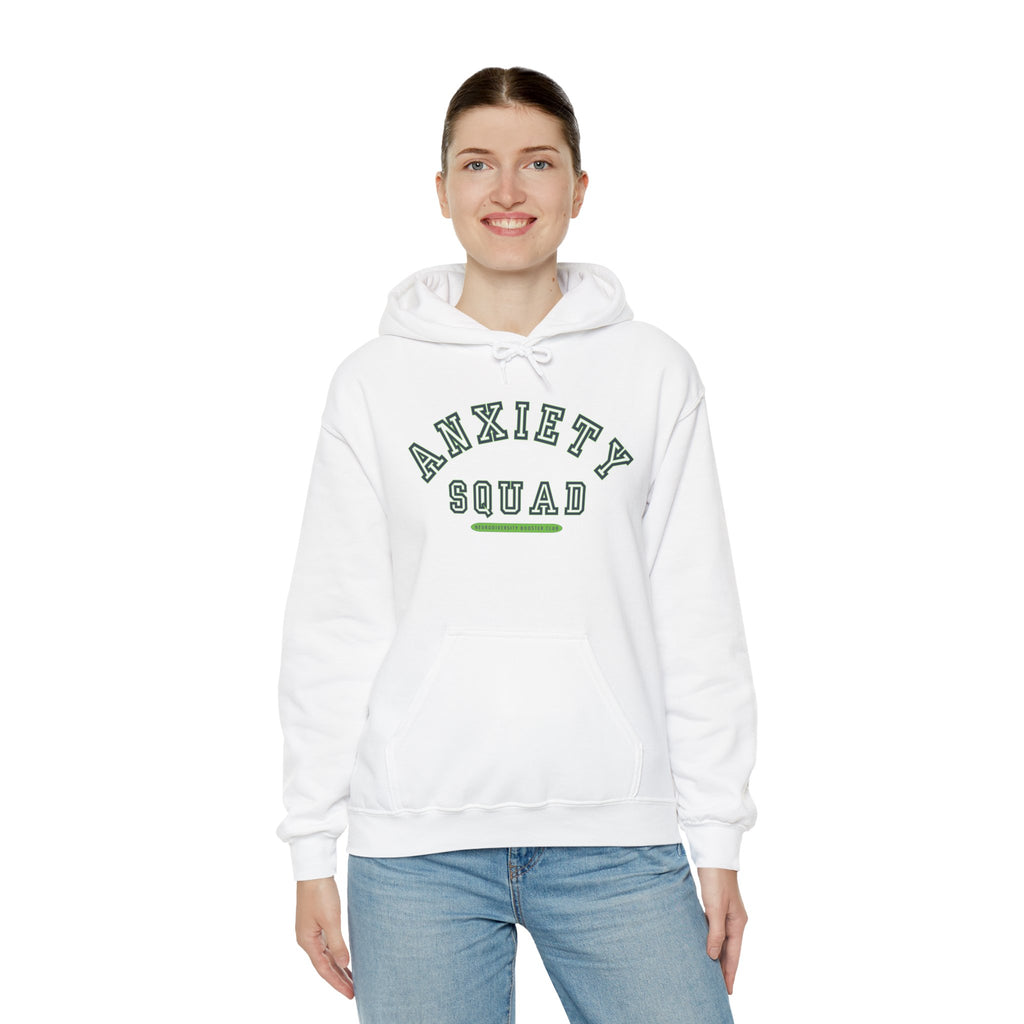 ANXIETY SQUAD Hoodie (Green Accent) — Embrace Neurodiversity Collection