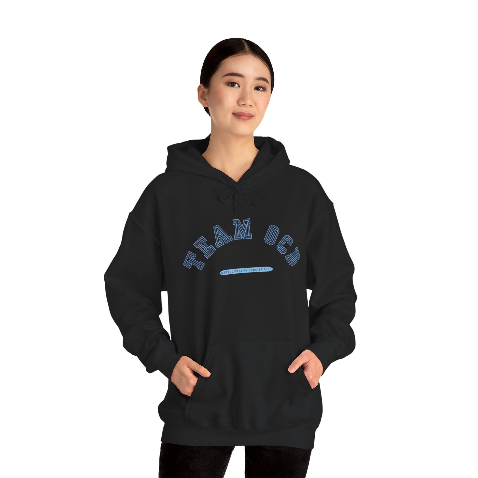 TEAM OCD Hoodie (Blue Accent) — Embrace Neurodiversity Collection