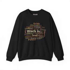 Black Is… Version I: Sleek Design - Statement Sweatshirt, Unisex Crewneck