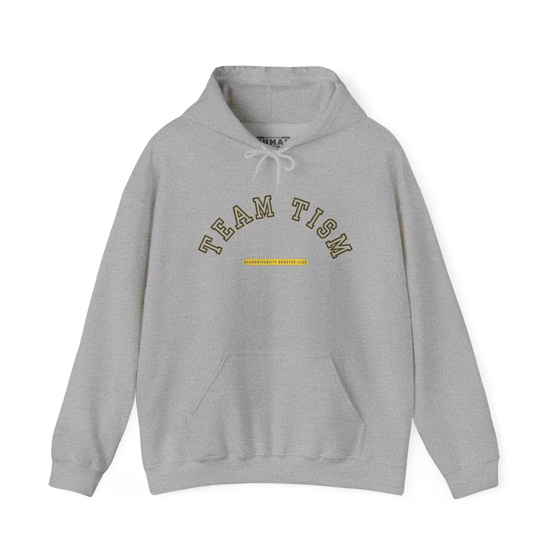 TEAM TISM Hoodie (Yellow Accent) — Embrace Neurodiversity Collection