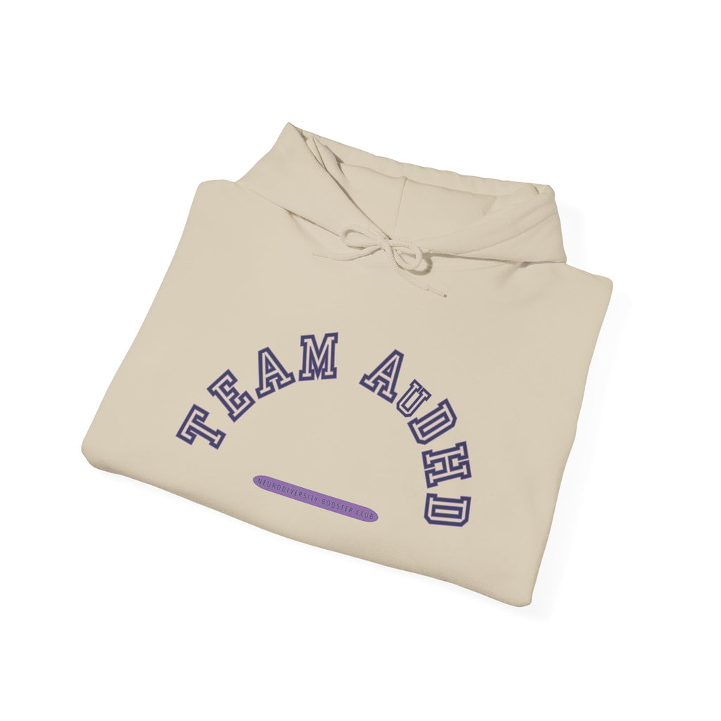 TEAM AuDHD Hoodie (Purple Accent) — Embrace Neurodiversity Collection