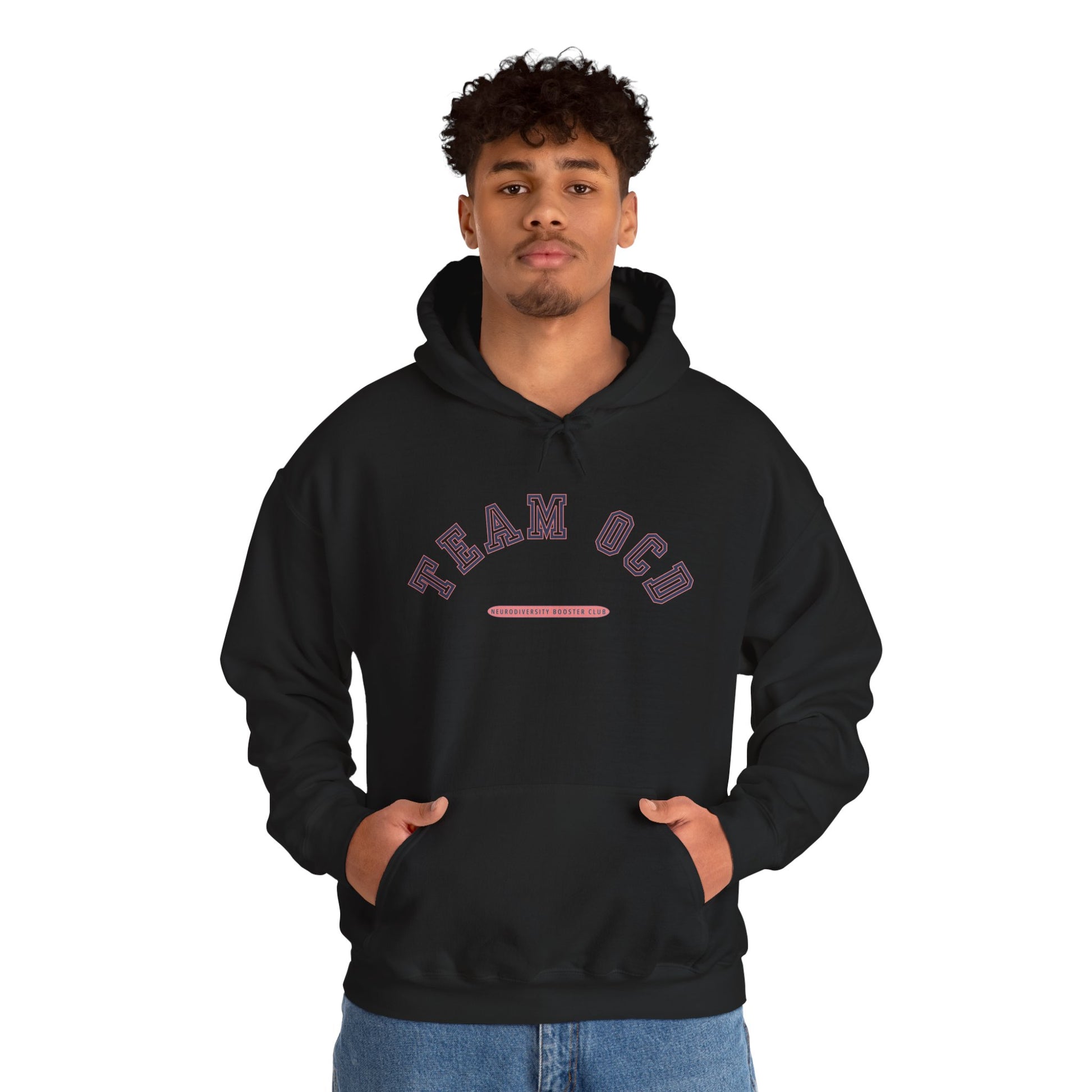TEAM OCD Hoodie (Pink Accent) — Embrace Neurodiversity Collection