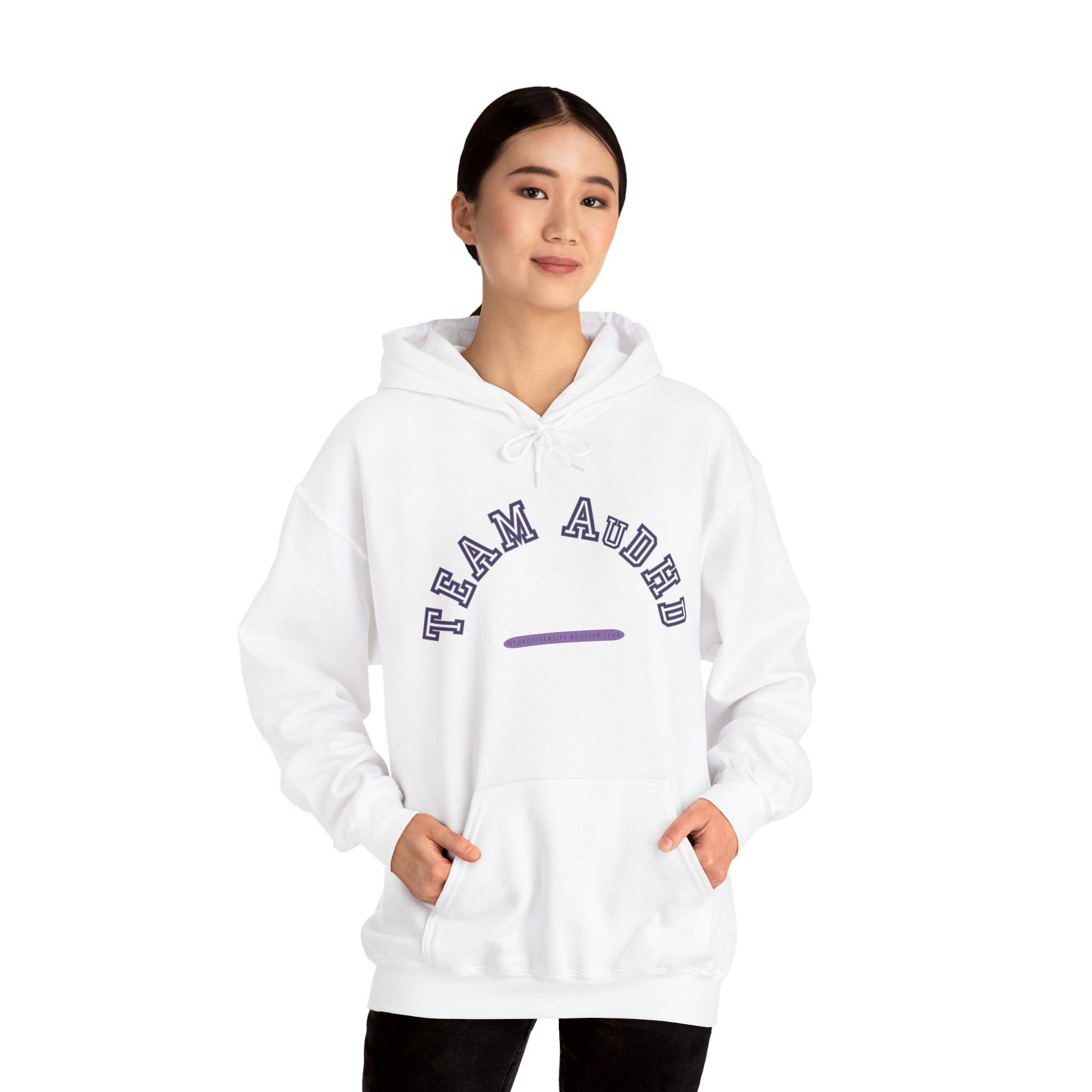 TEAM AuDHD Hoodie (Purple Accent) — Embrace Neurodiversity Collection