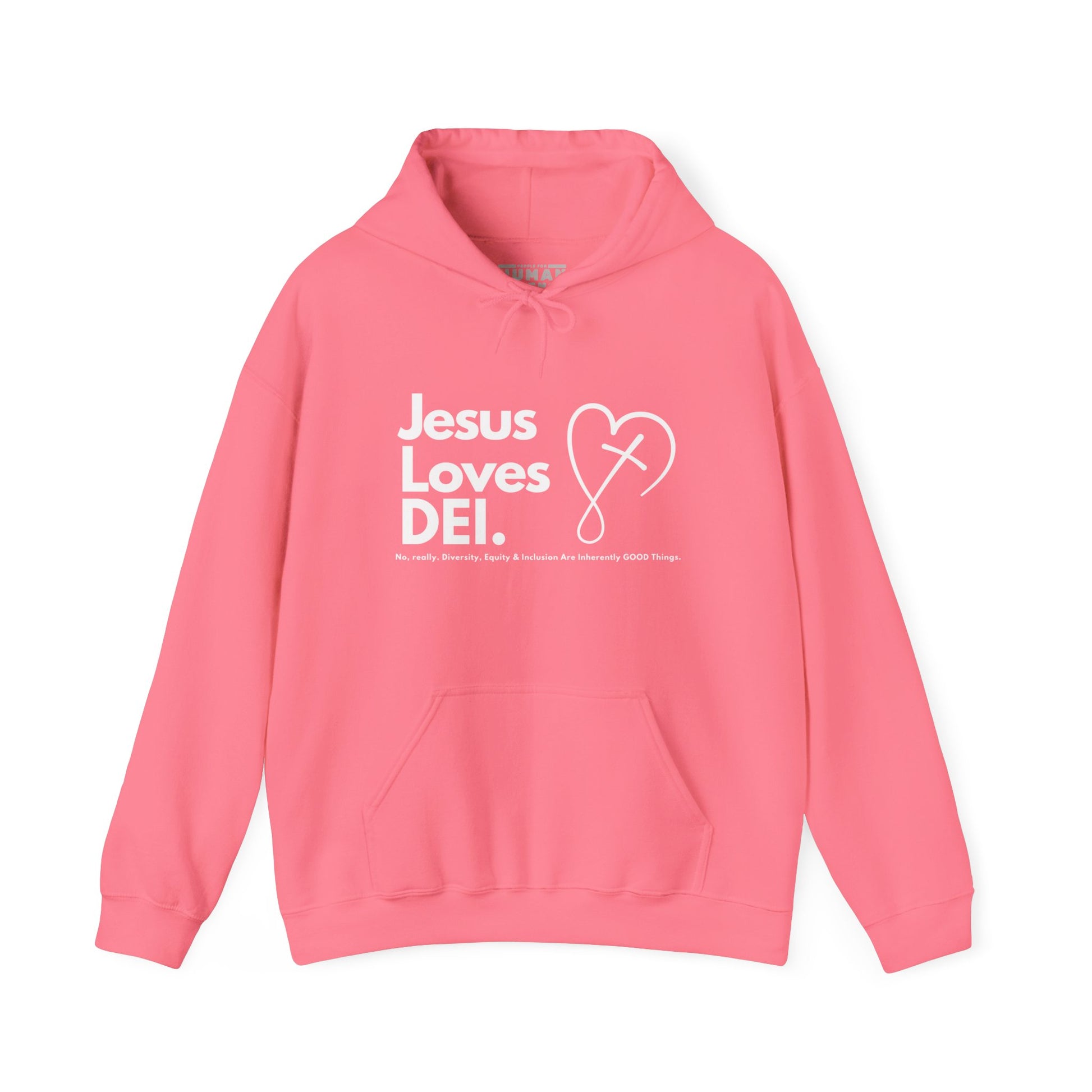 Jesus Loves DEI (Style 2) - Unisex Heavy Blend Hoodie