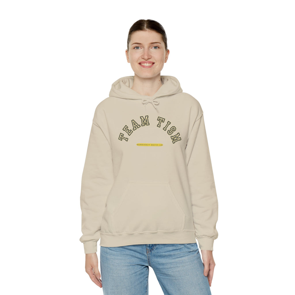 TEAM TISM Hoodie (Yellow Accent) — Embrace Neurodiversity Collection