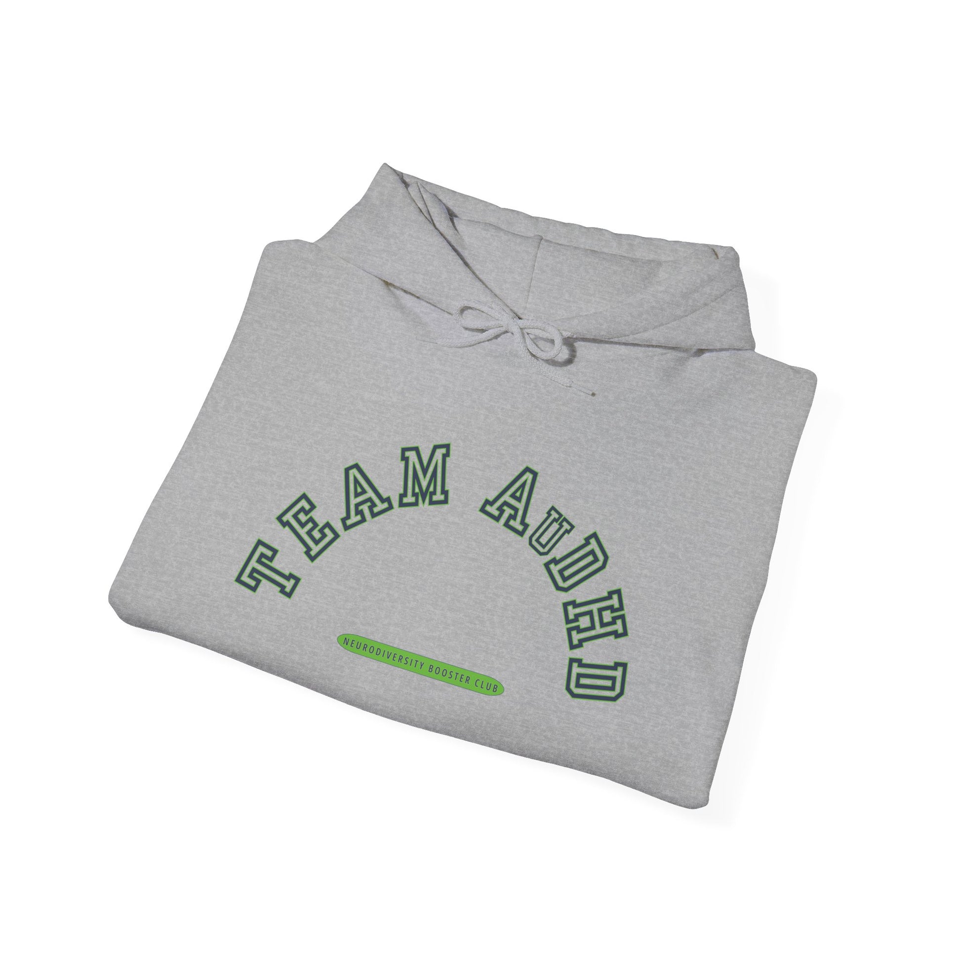 TEAM AuDHD Hoodie (Green Accent) — Embrace Neurodiversity Collection