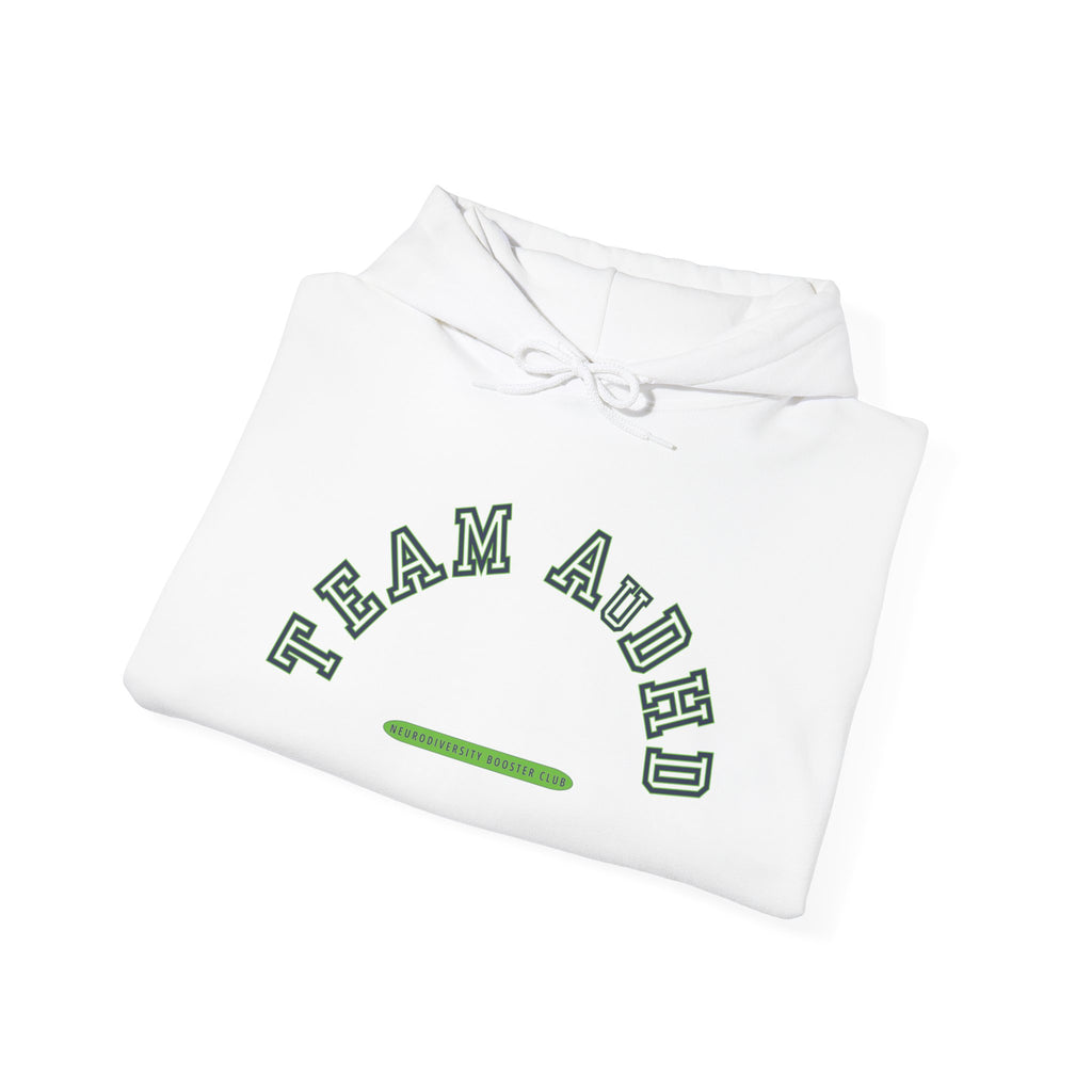 TEAM AuDHD Hoodie (Green Accent) — Embrace Neurodiversity Collection
