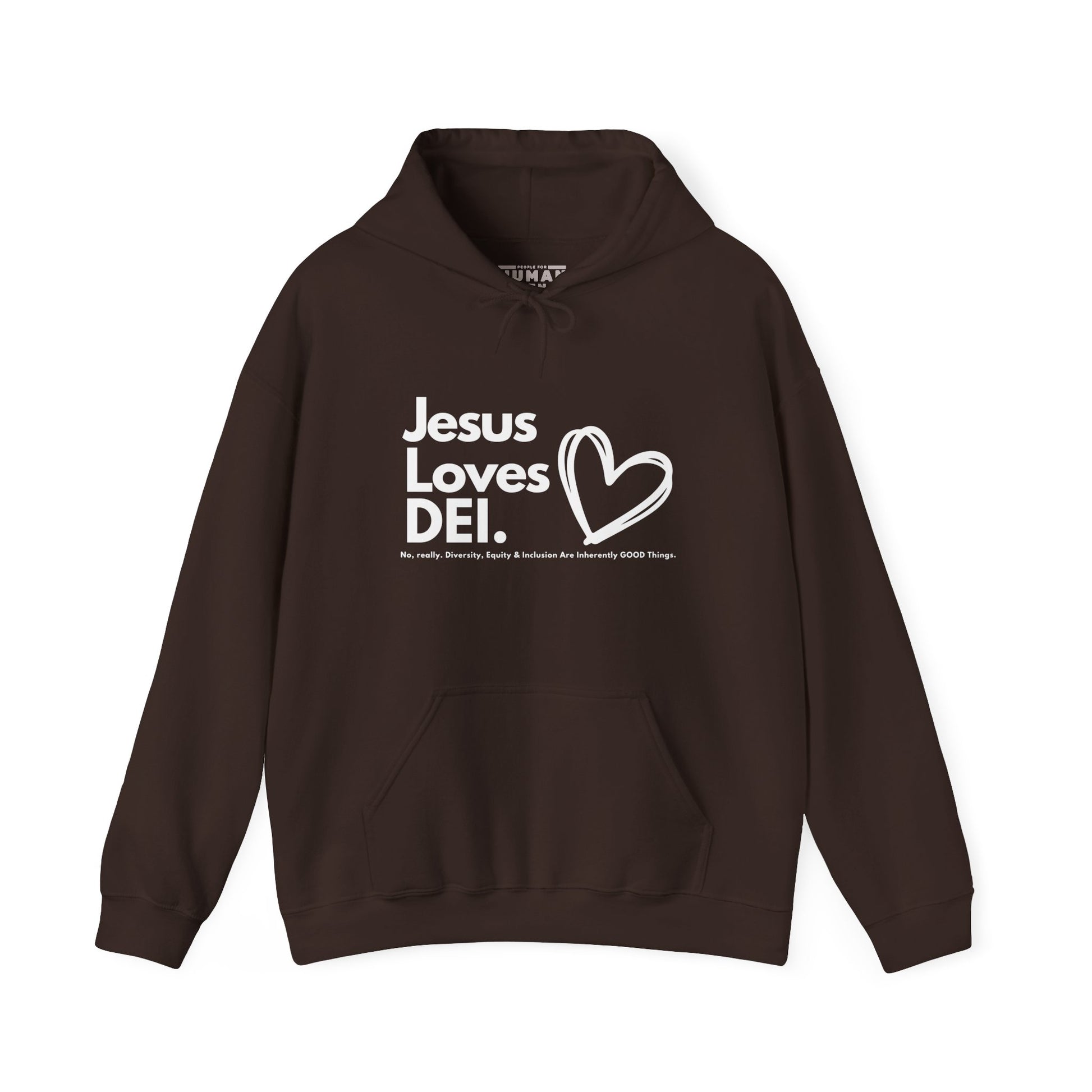 Jesus Loves DEI (Style 1) - Unisex Heavy Blend Hoodie