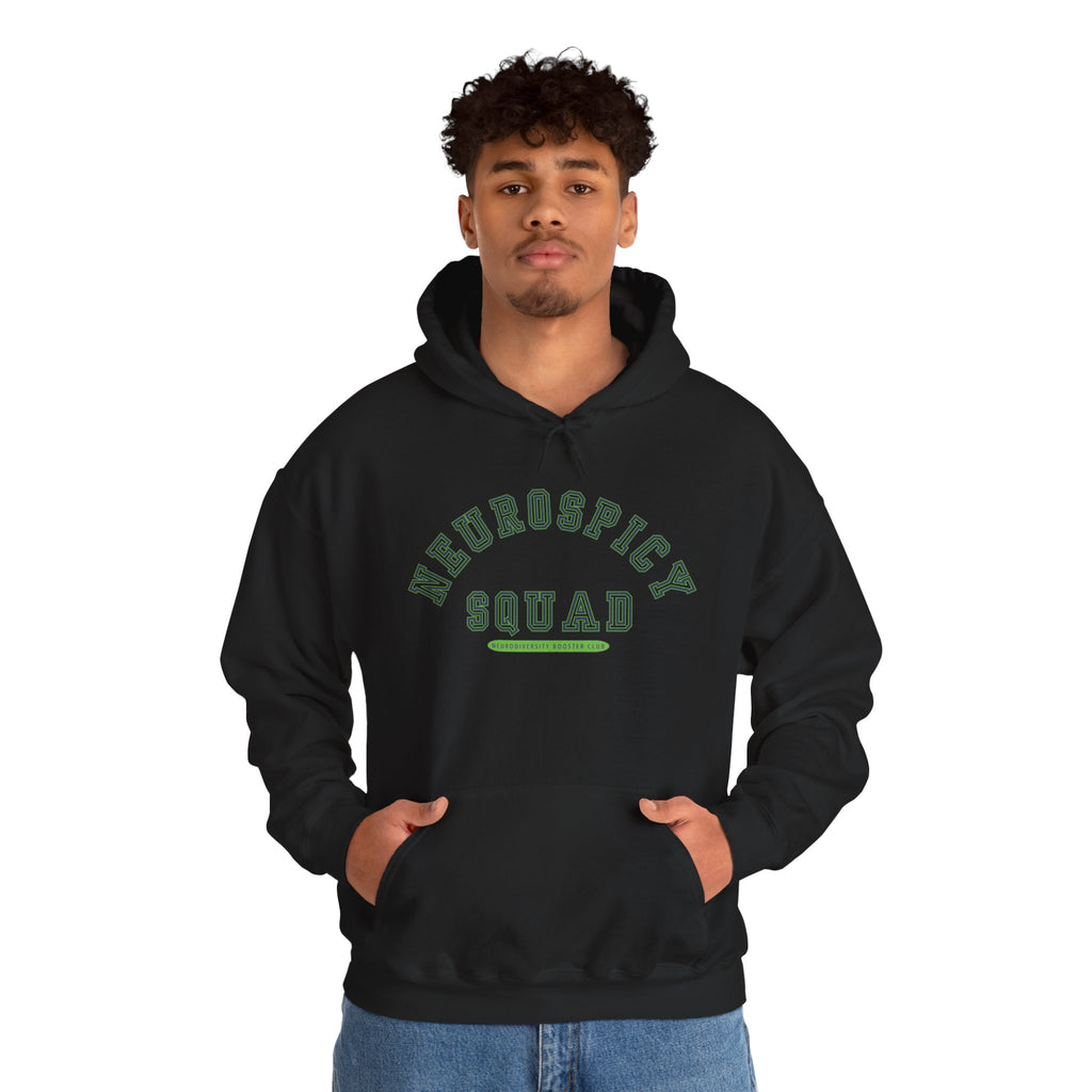 NEUROSPICY SQUAD Hoodie (Green Accent) — Embrace Neurodiversity Collection