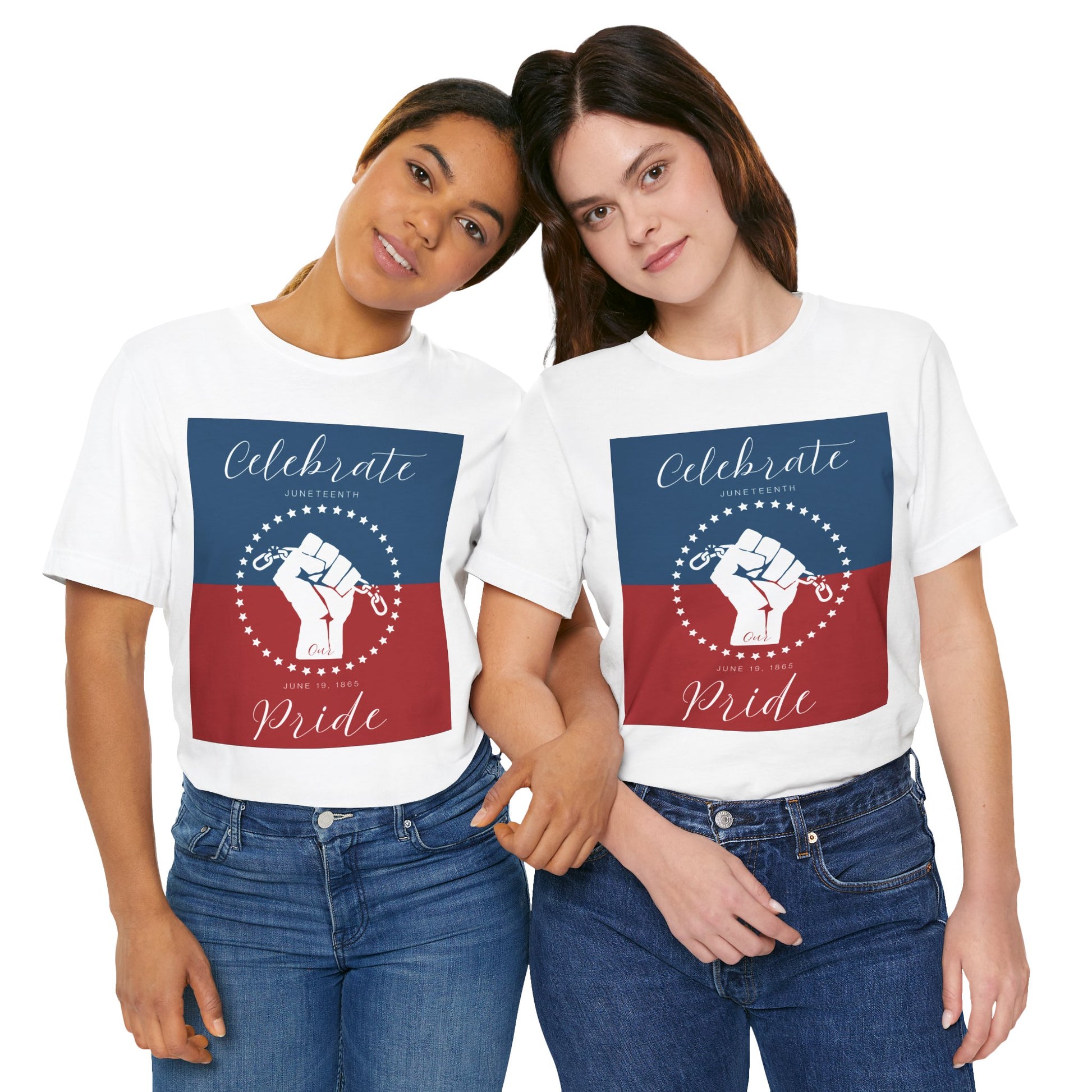 We Celebrate Our Pride Juneteenth Tee | 4th of July, Independence Day Alternative Shirt for Black Solidarity, Black American Culture, Black Pride, Unisex T-Shirt