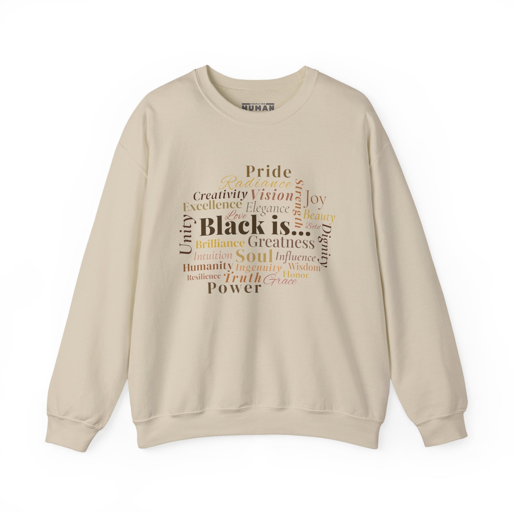 Black Is… Version I: Sleek Design - Statement Sweatshirt, Unisex Crewneck