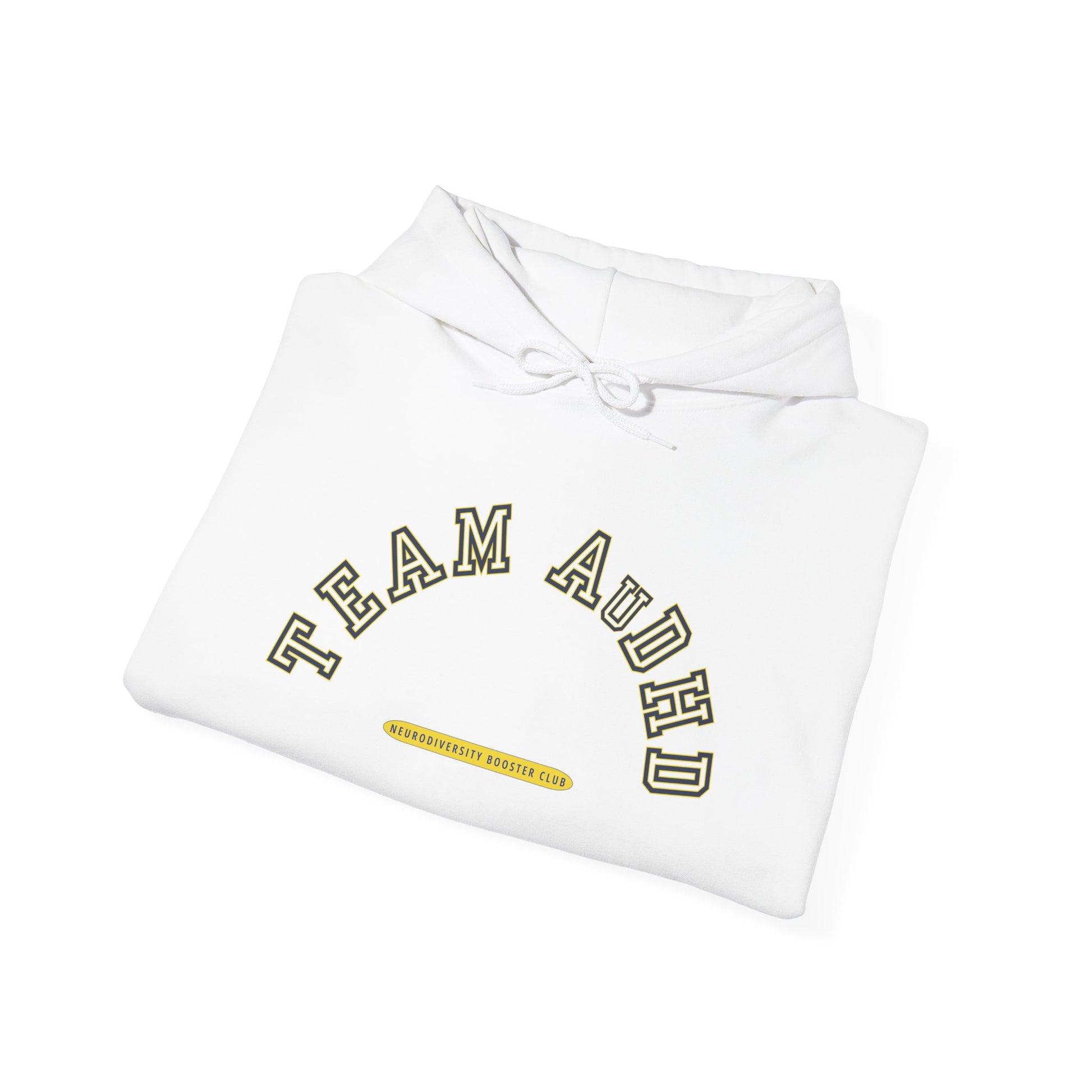 TEAM AuDHD Hoodie (Yellow Accent) — Embrace Neurodiversity Collection