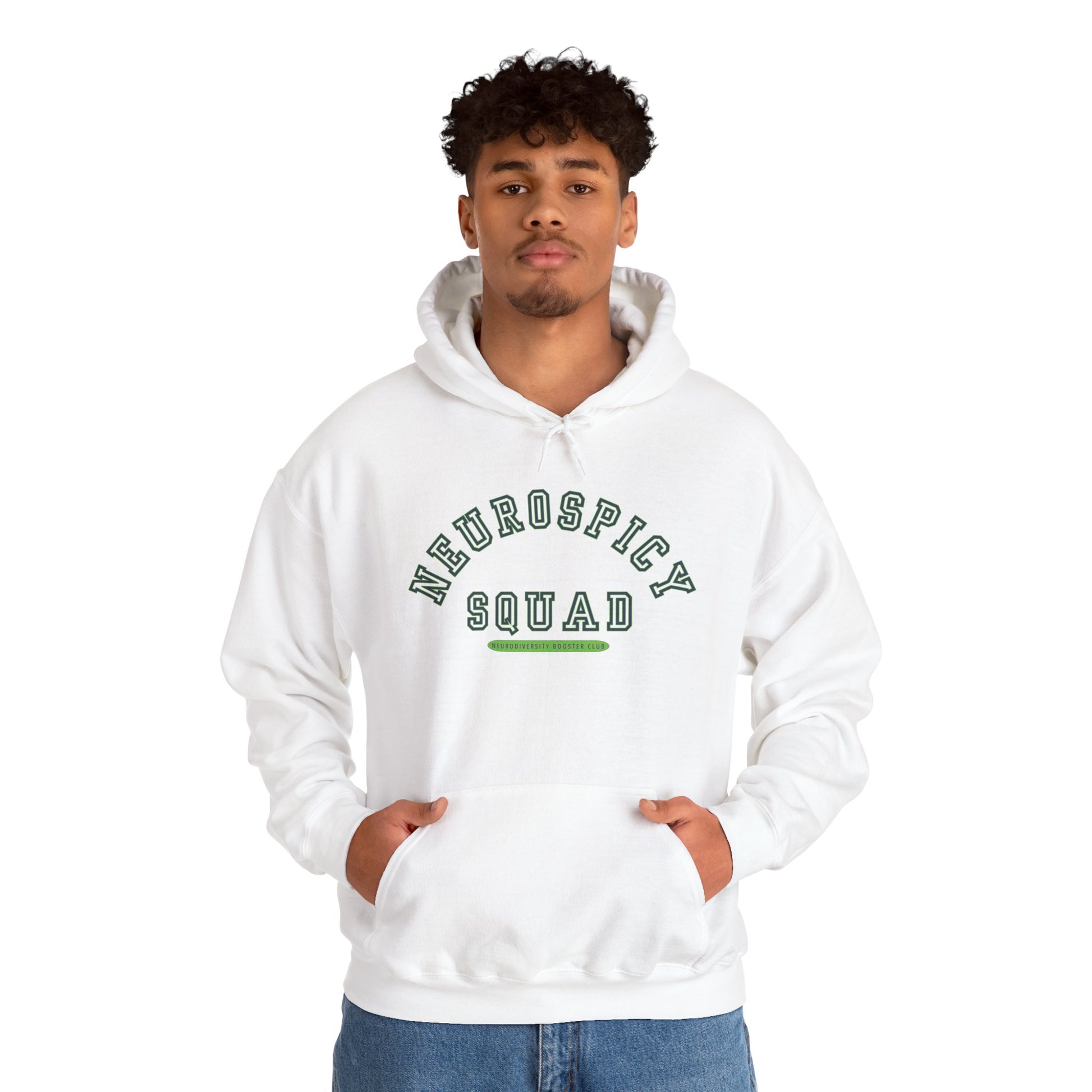 NEUROSPICY SQUAD Hoodie (Green Accent) — Embrace Neurodiversity Collection