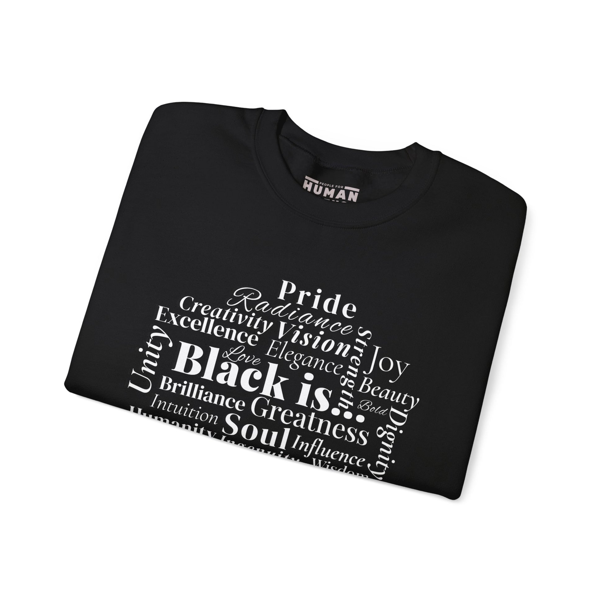 Black Is… Version I: Sleek Design, Monochrome Edition - Statement Sweatshirt, Unisex Crewneck