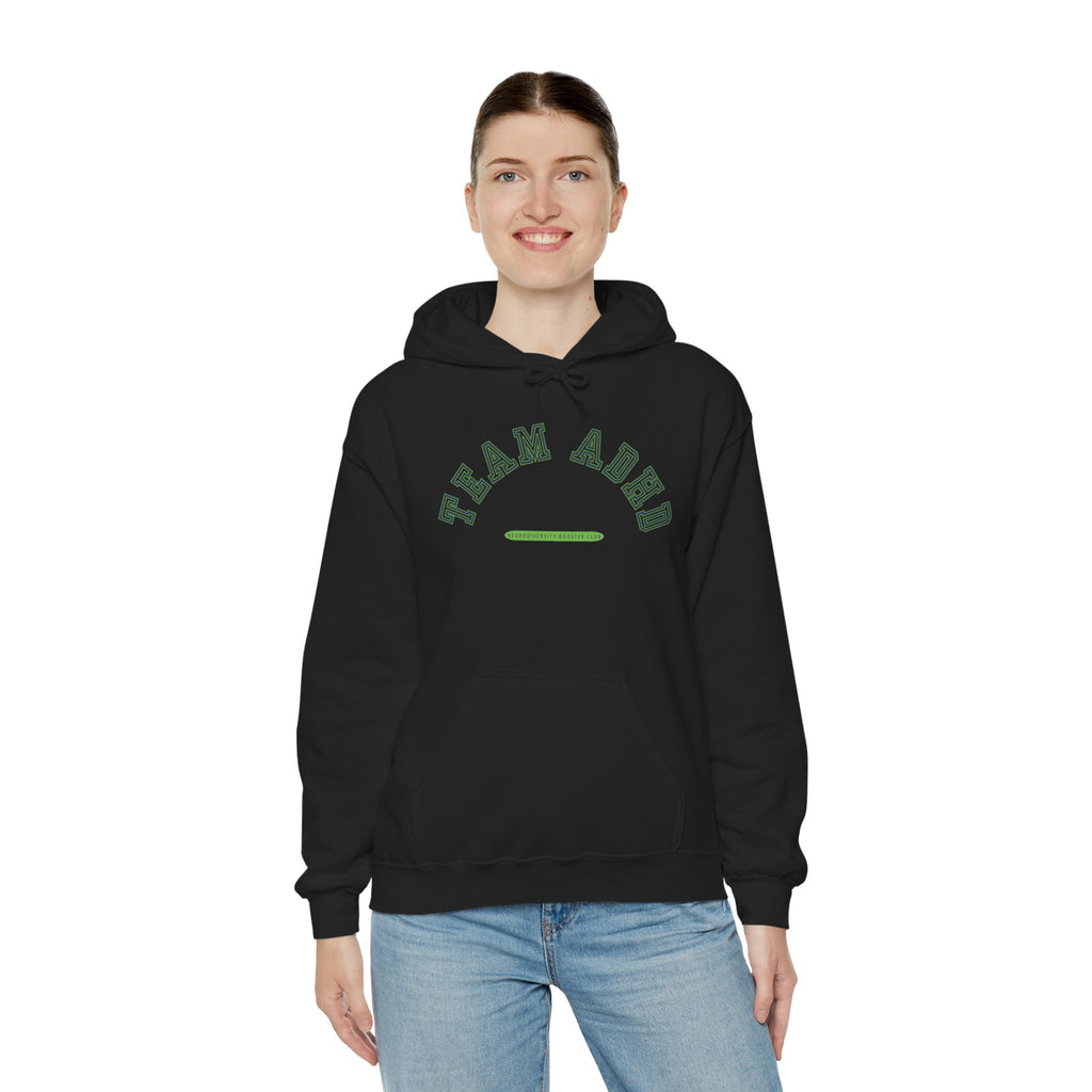 TEAM ADHD Hoodie (Green Accent)— Embrace Neurodiversity Collection