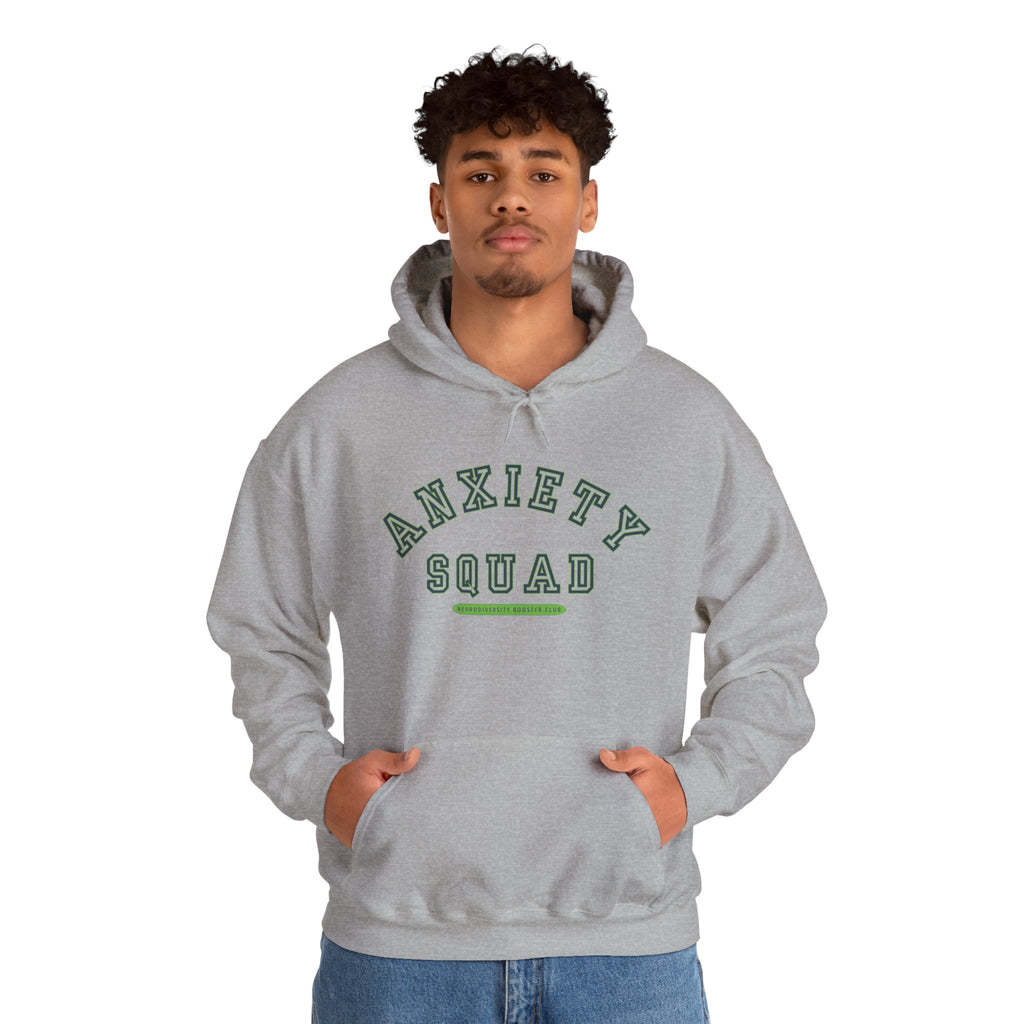 ANXIETY SQUAD Hoodie (Green Accent) — Embrace Neurodiversity Collection
