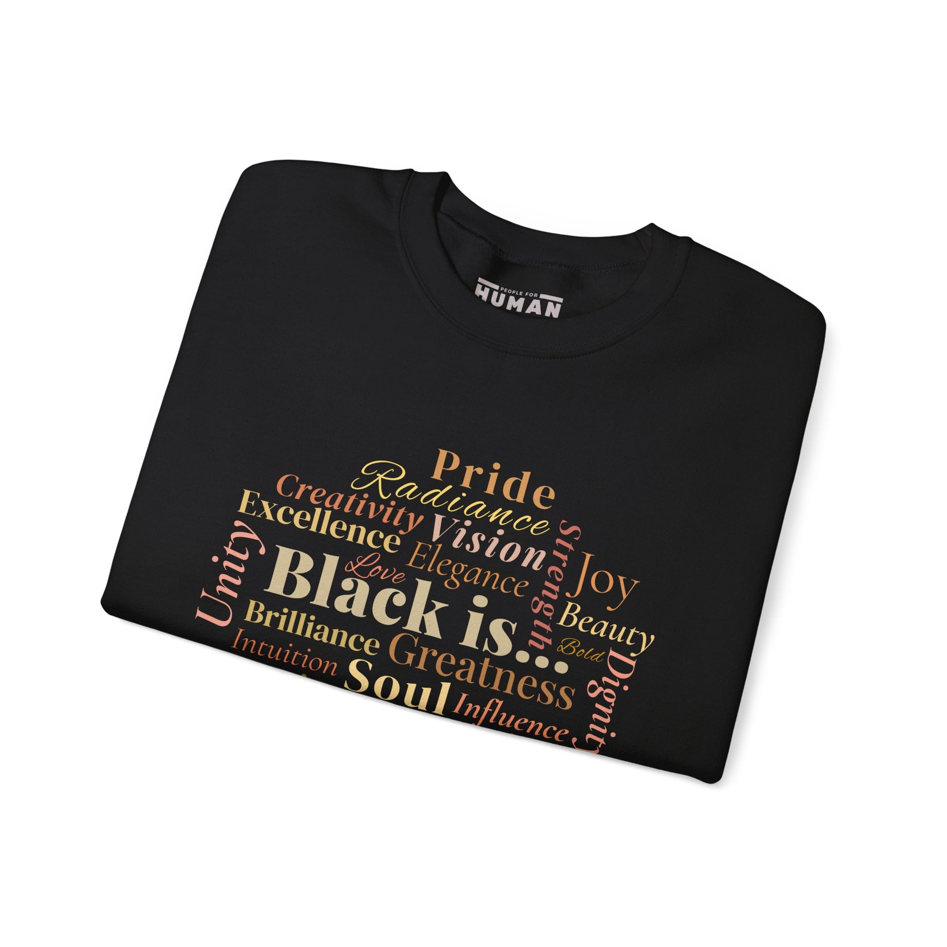Black Is… Version I: Sleek Design - Statement Sweatshirt, Unisex Crewneck