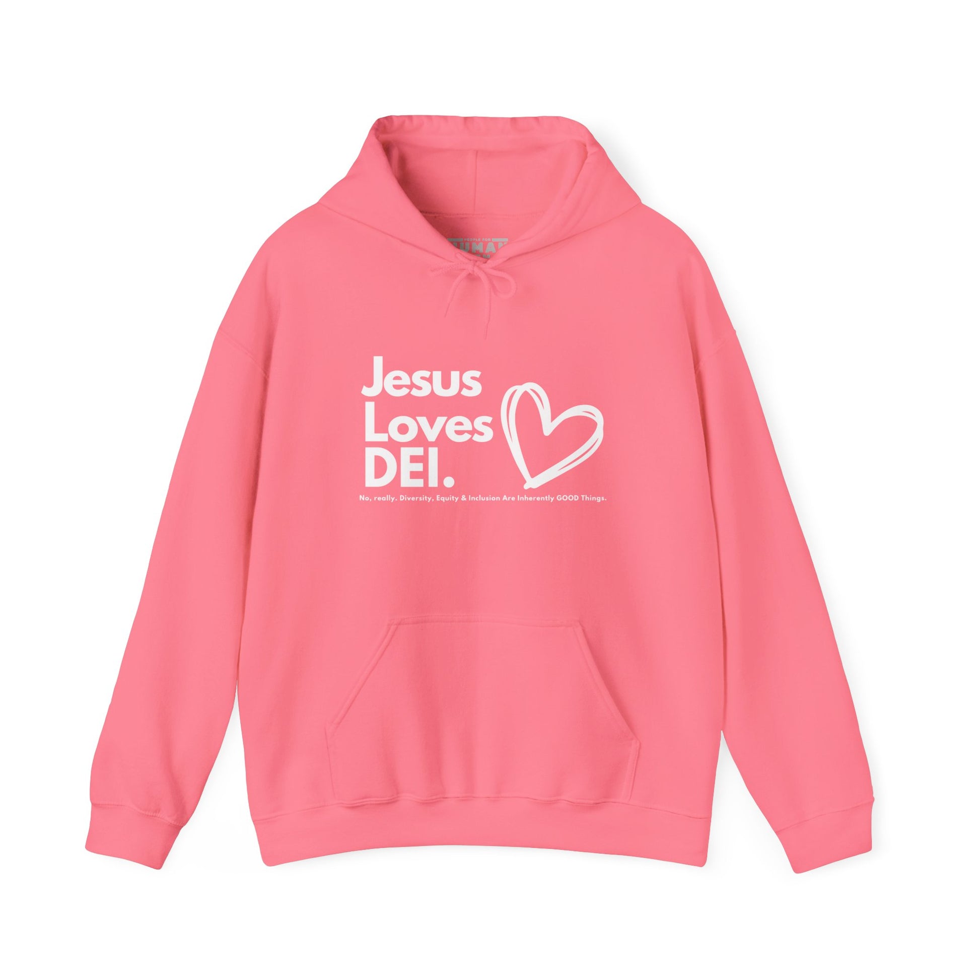 Jesus Loves DEI (Style 1) - Unisex Heavy Blend Hoodie