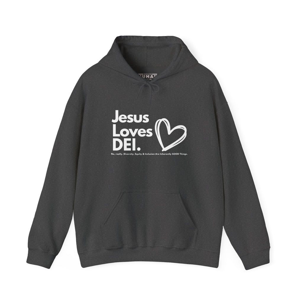 Jesus Loves DEI (Style 1) - Unisex Heavy Blend Hoodie