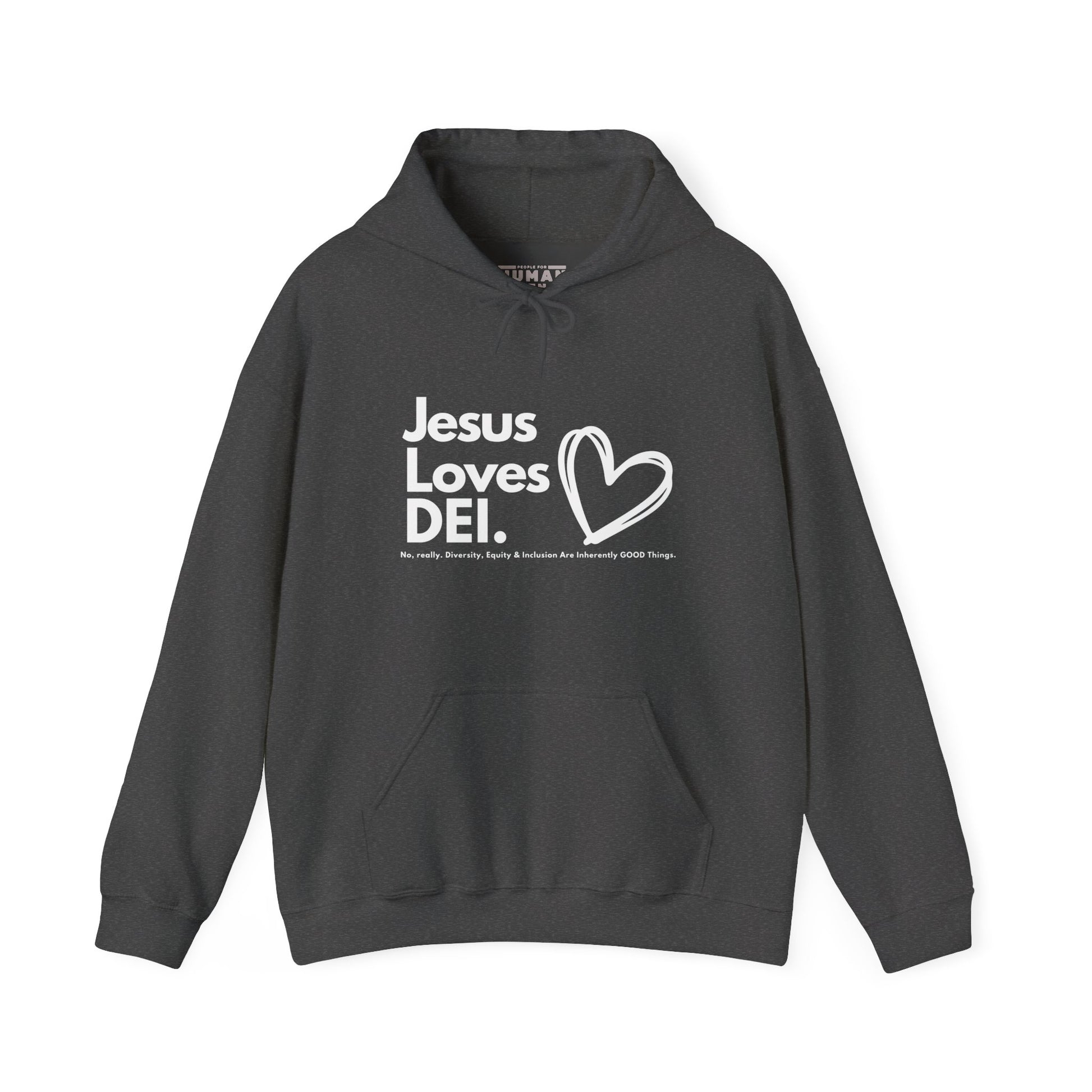 Jesus Loves DEI (Style 1) - Unisex Heavy Blend Hoodie