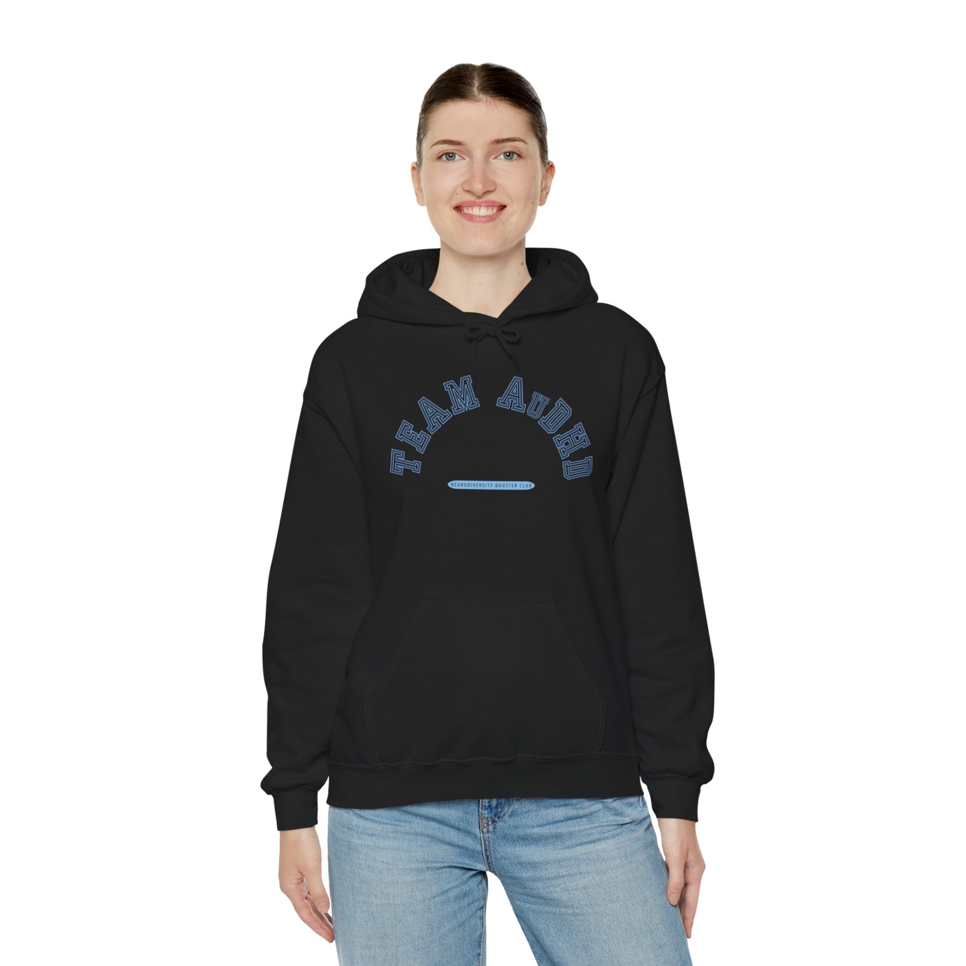 TEAM AuDHD Hoodie (Blue Accent) — Embrace Neurodiversity Collection