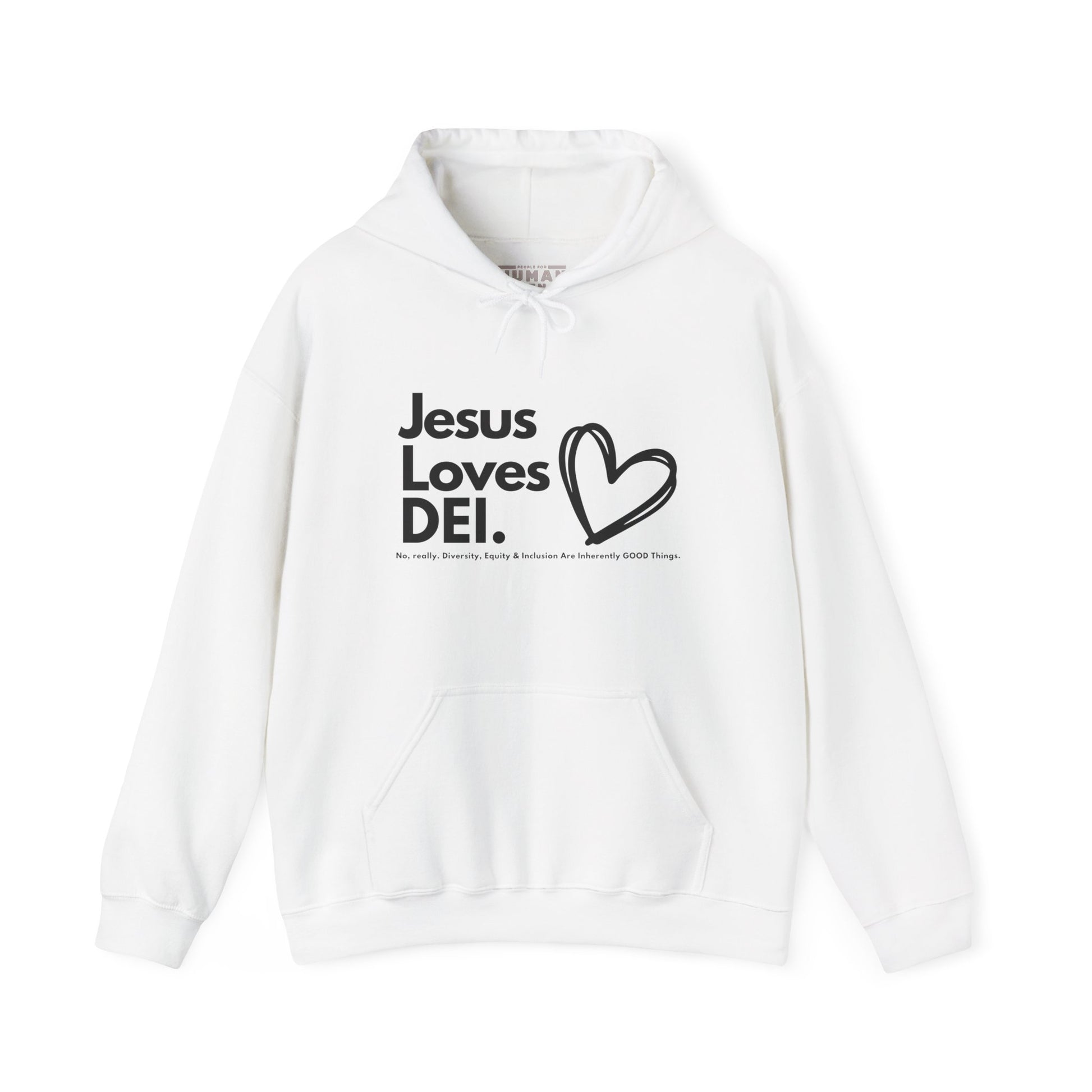 Jesus Loves DEI (Style 1) - Unisex Heavy Blend Hoodie