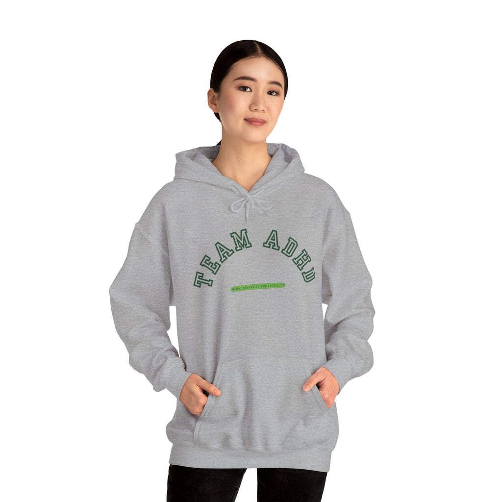 TEAM ADHD Hoodie (Green Accent)— Embrace Neurodiversity Collection