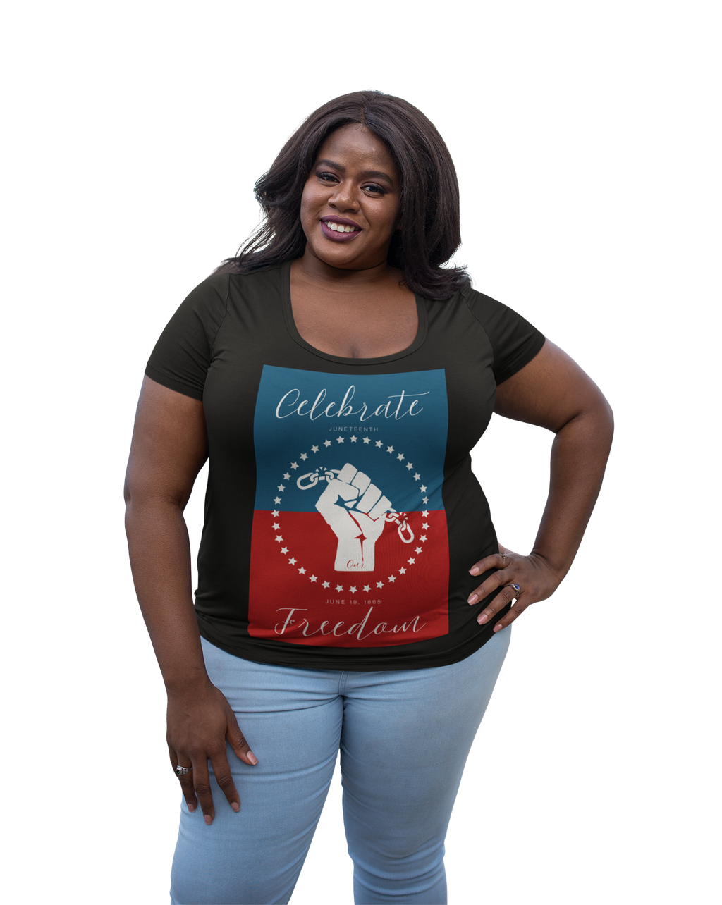 Celebrate Our Freedom Juneteenth Tee | 4th of July, Independence Day Alternative Shirt for Black Solidarity, Black American Culture, Black Pride, Unisex T-Shirt