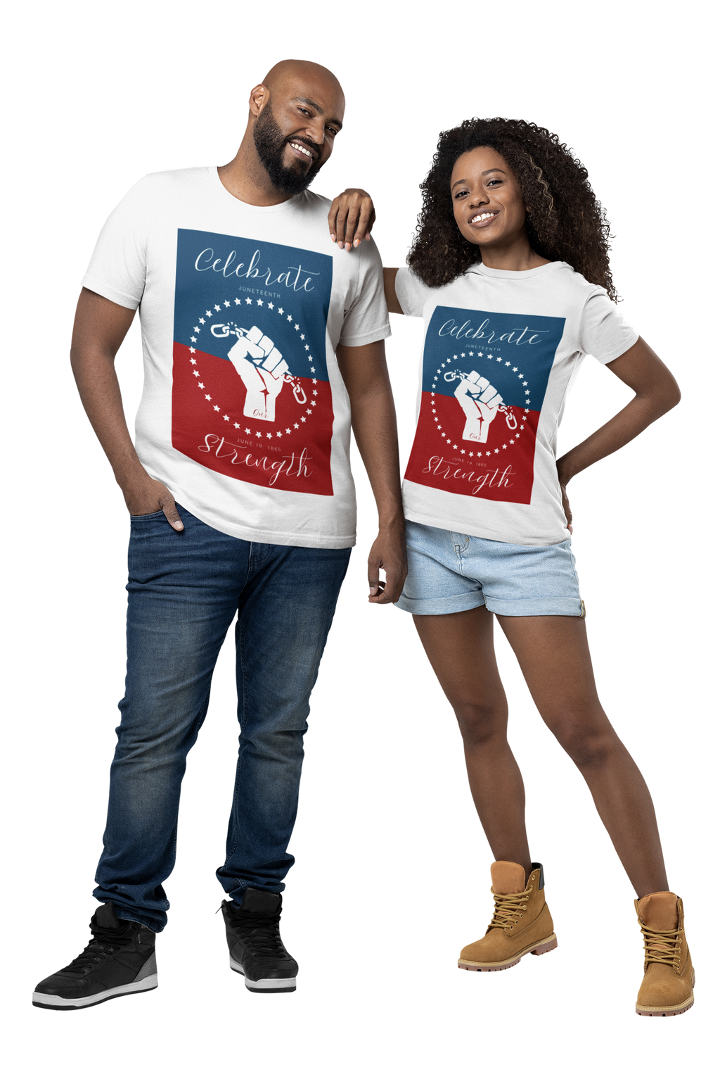 Celebrate Our Strength Juneteenth Tee | 4th of July, Independence Day Alternative Shirt for Black Solidarity, Black American Culture, Black Pride, Unisex T-Shirt
