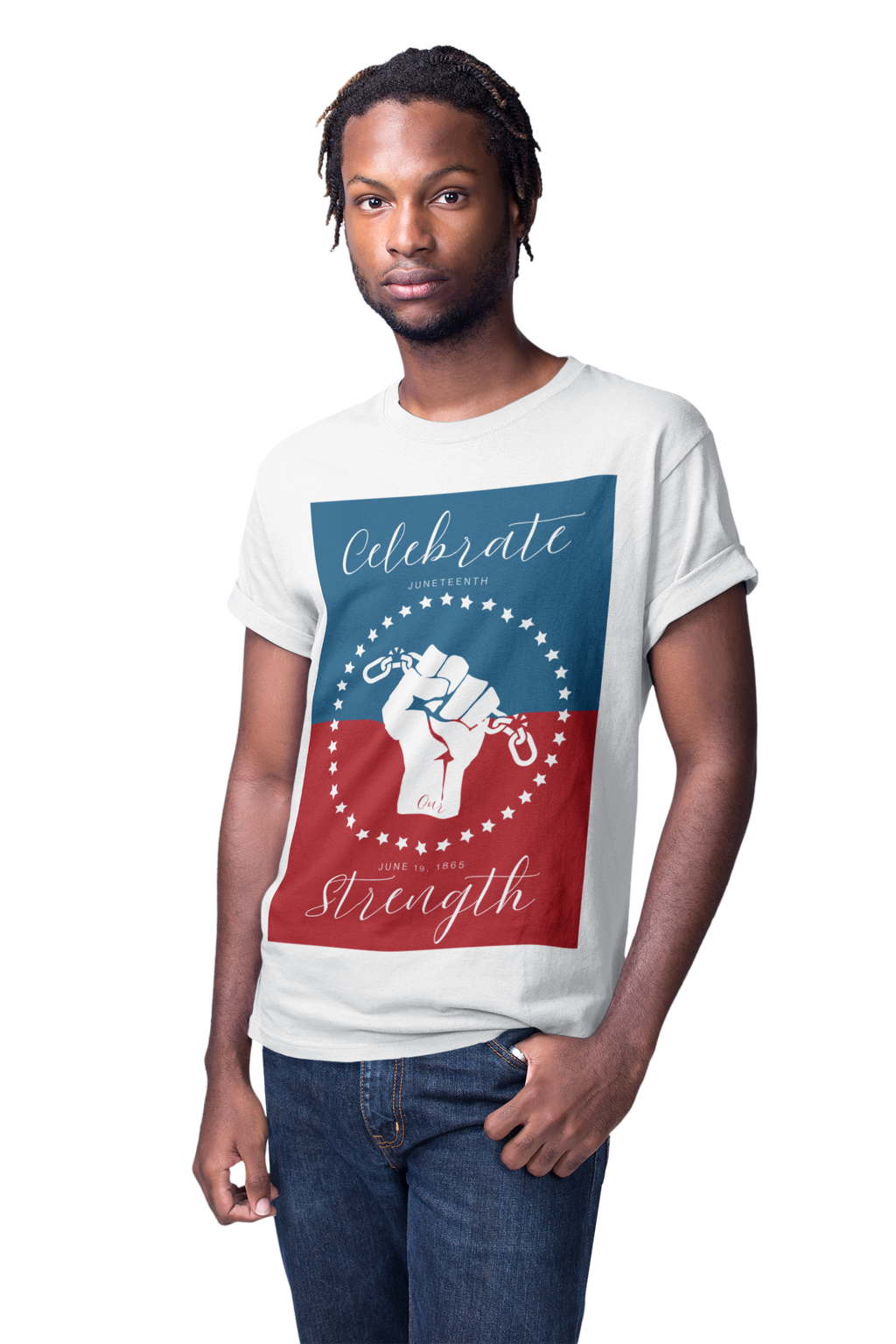 Celebrate Our Strength Juneteenth Tee | 4th of July, Independence Day Alternative Shirt for Black Solidarity, Black American Culture, Black Pride, Unisex T-Shirt