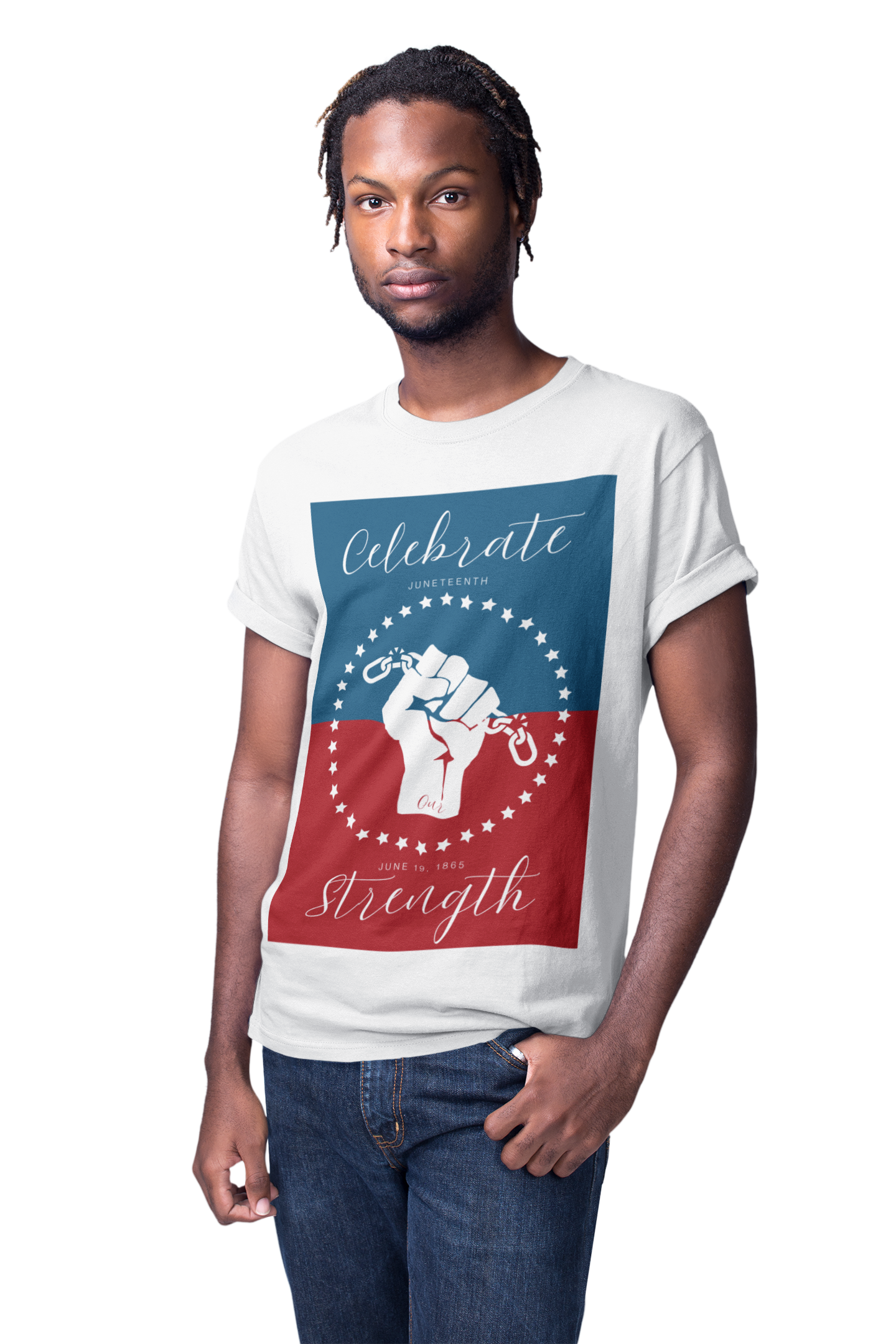 Celebrate Our Strength Juneteenth Tee | 4th of July, Independence Day Alternative Shirt for Black Solidarity, Black American Culture, Black Pride, Unisex T-Shirt