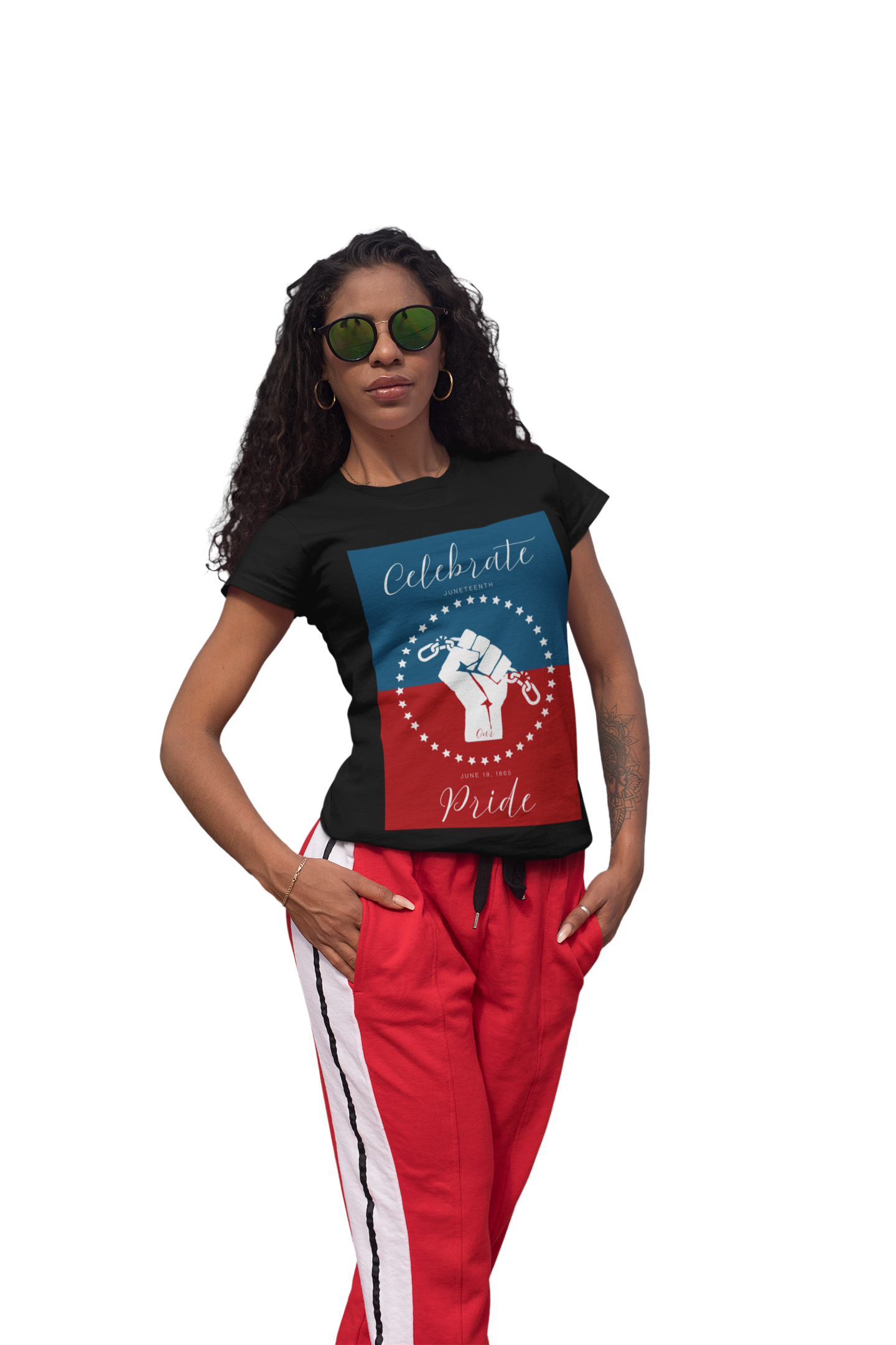 Celebrate Our Pride Juneteenth Tee | 4th of July, Independence Day Alternative Shirt for Black Solidarity, Black American Culture, Black Pride, Unisex T-Shirt