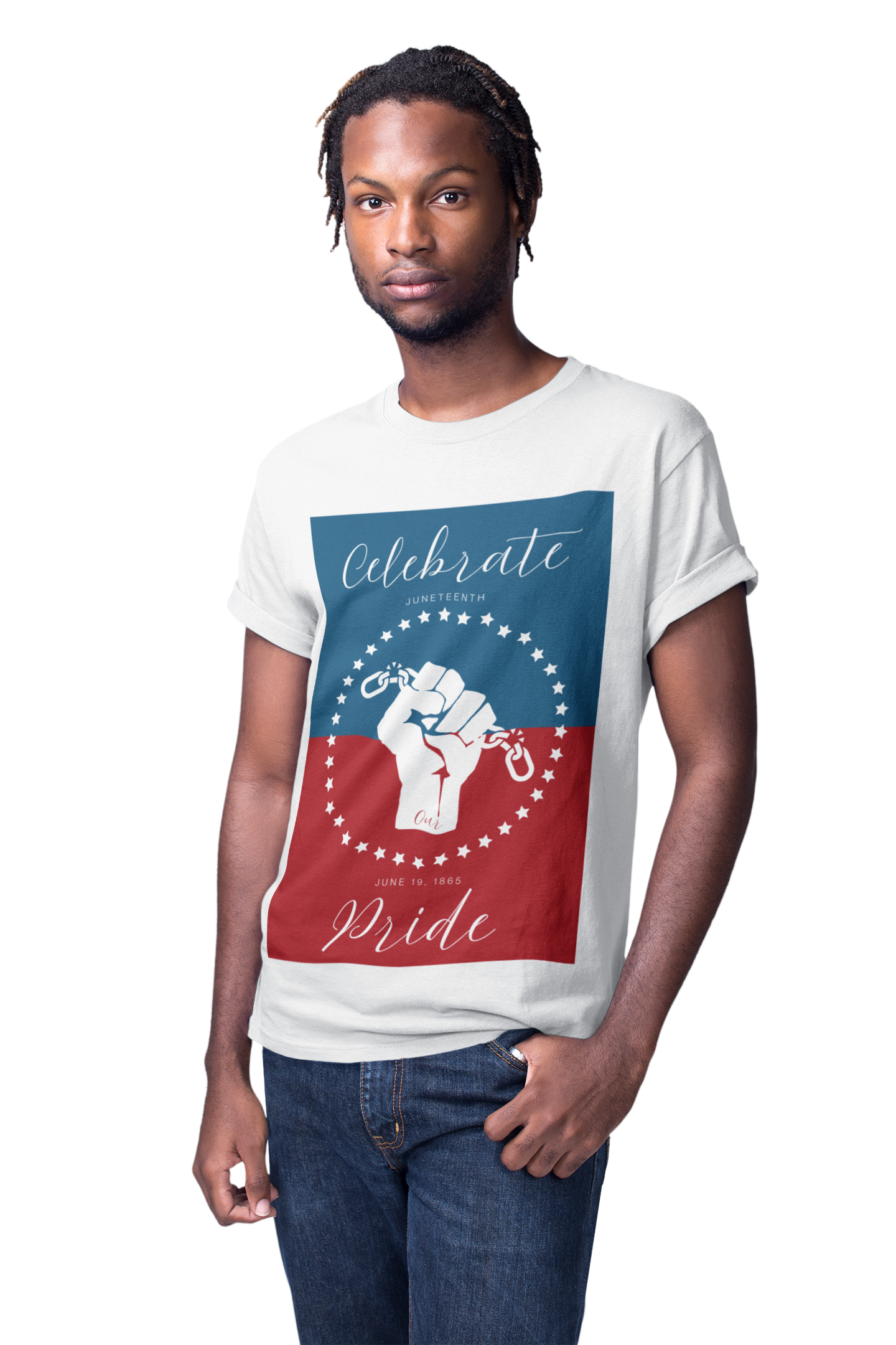 Celebrate Our Pride Juneteenth Tee | 4th of July, Independence Day Alternative Shirt for Black Solidarity, Black American Culture, Black Pride, Unisex T-Shirt