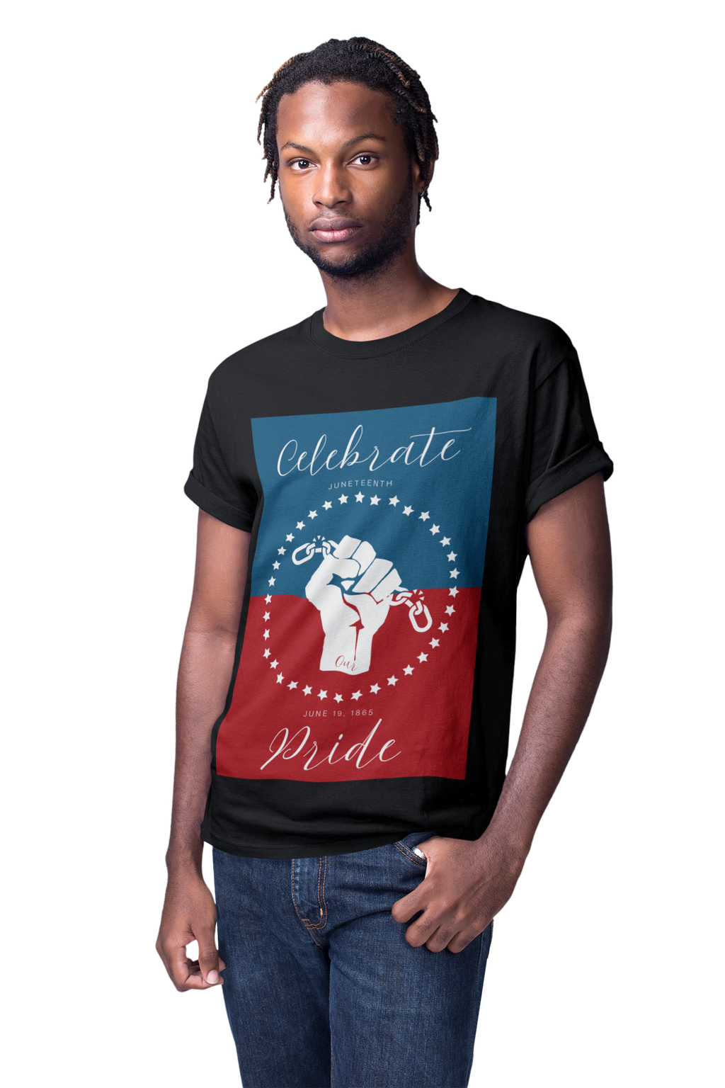 Celebrate Our Pride Juneteenth Tee | 4th of July, Independence Day Alternative Shirt for Black Solidarity, Black American Culture, Black Pride, Unisex T-Shirt