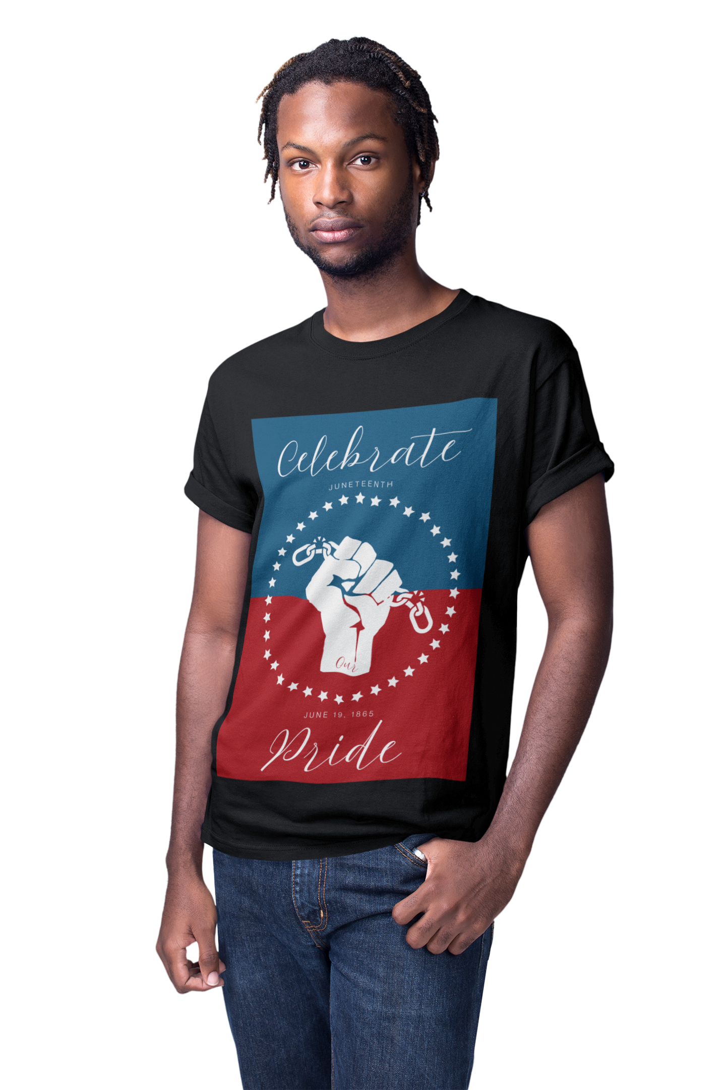 Celebrate Our Pride Juneteenth Tee | 4th of July, Independence Day Alternative Shirt for Black Solidarity, Black American Culture, Black Pride, Unisex T-Shirt