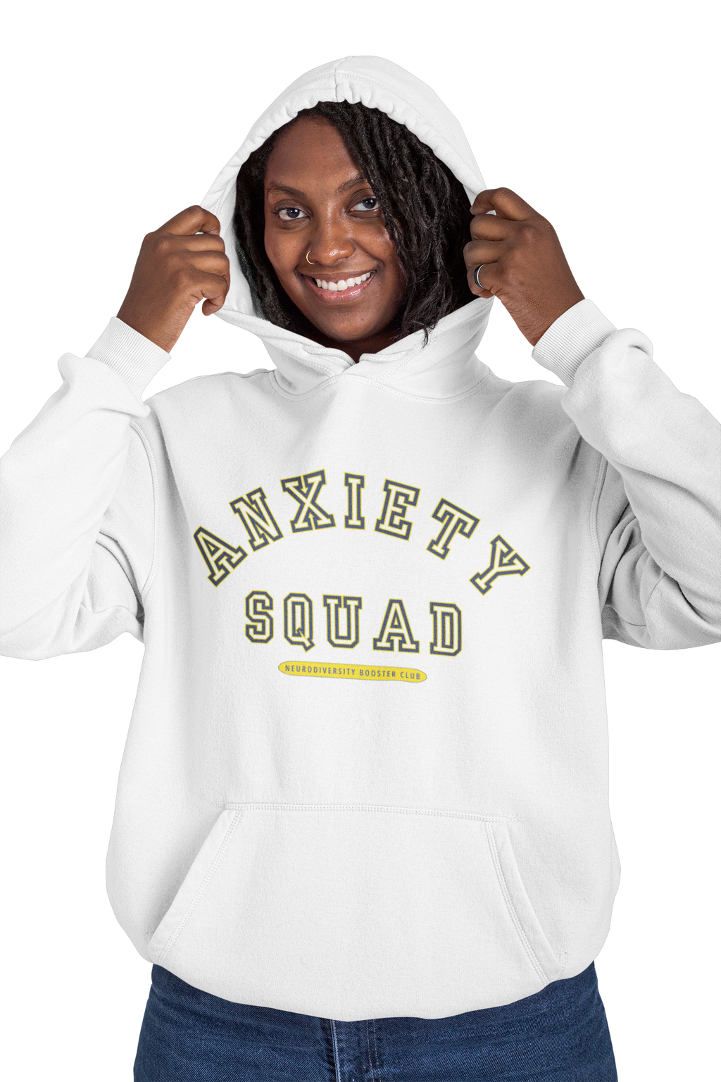 ANXIETY SQUAD Hoodie (Yellow Accent) — Embrace Neurodiversity Collection