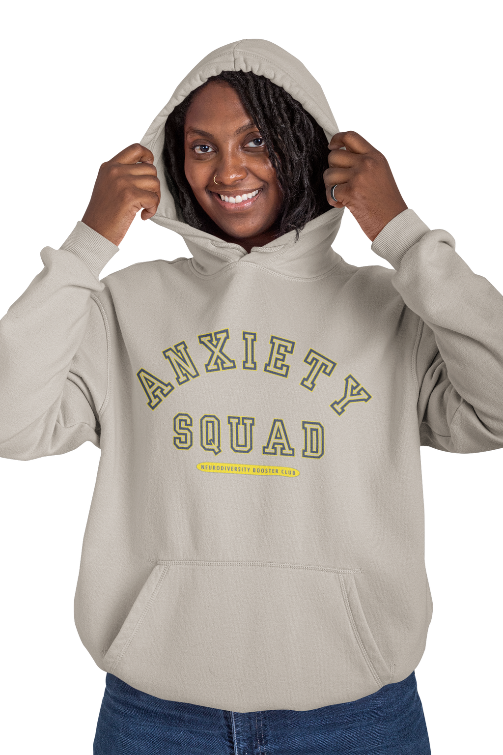 ANXIETY SQUAD Hoodie (Yellow Accent) — Embrace Neurodiversity Collection