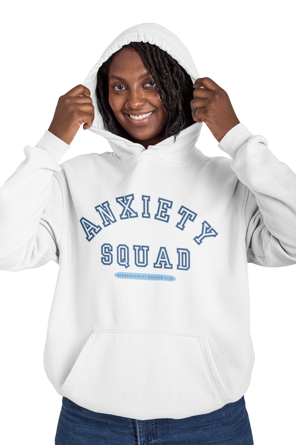 ANXIETY SQUAD Hoodie (Blue Accent) — Embrace Neurodiversity Collection