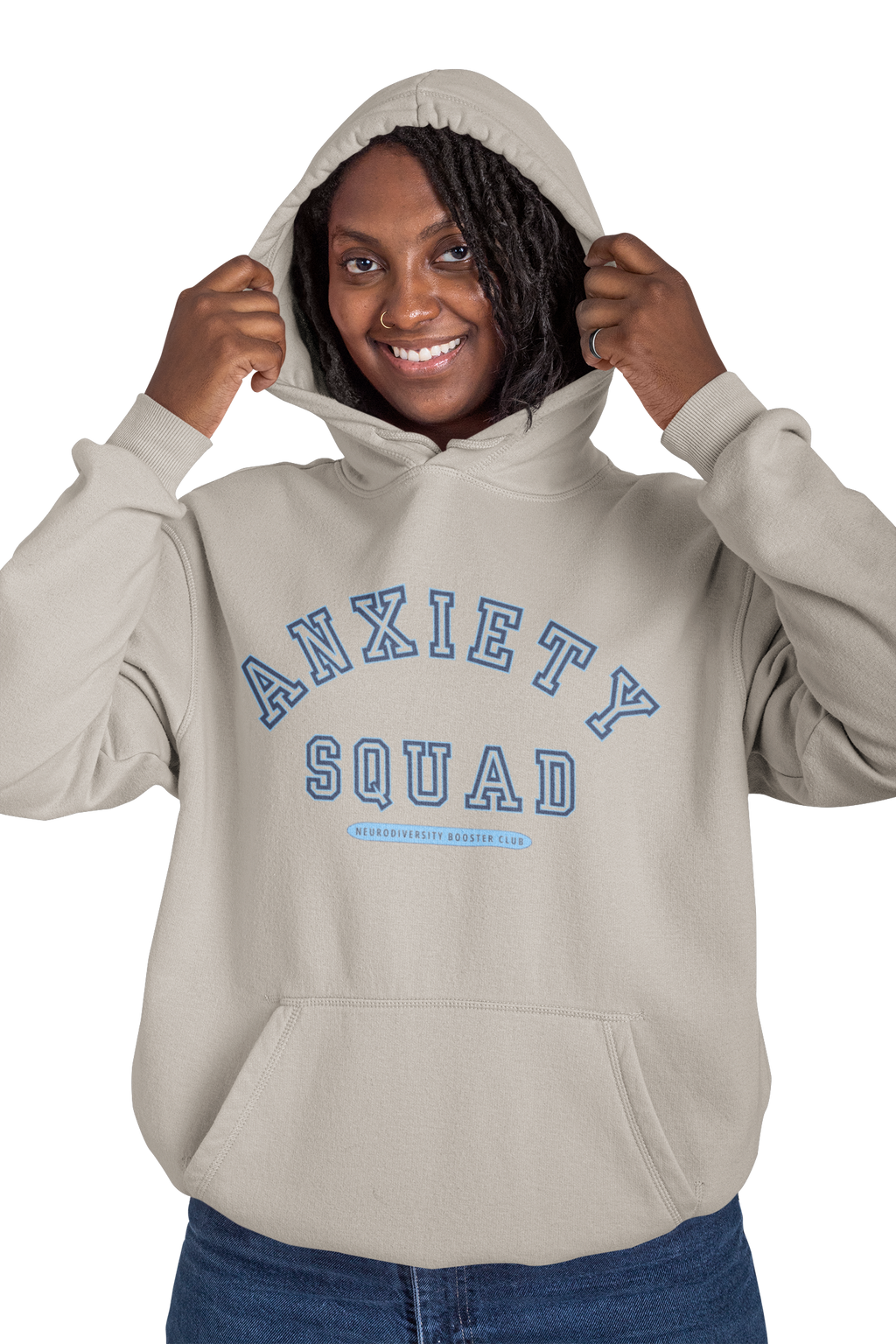 ANXIETY SQUAD Hoodie (Blue Accent) — Embrace Neurodiversity Collection