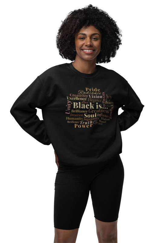 Black Is… Version I: Sleek Design - Statement Sweatshirt, Unisex Crewneck