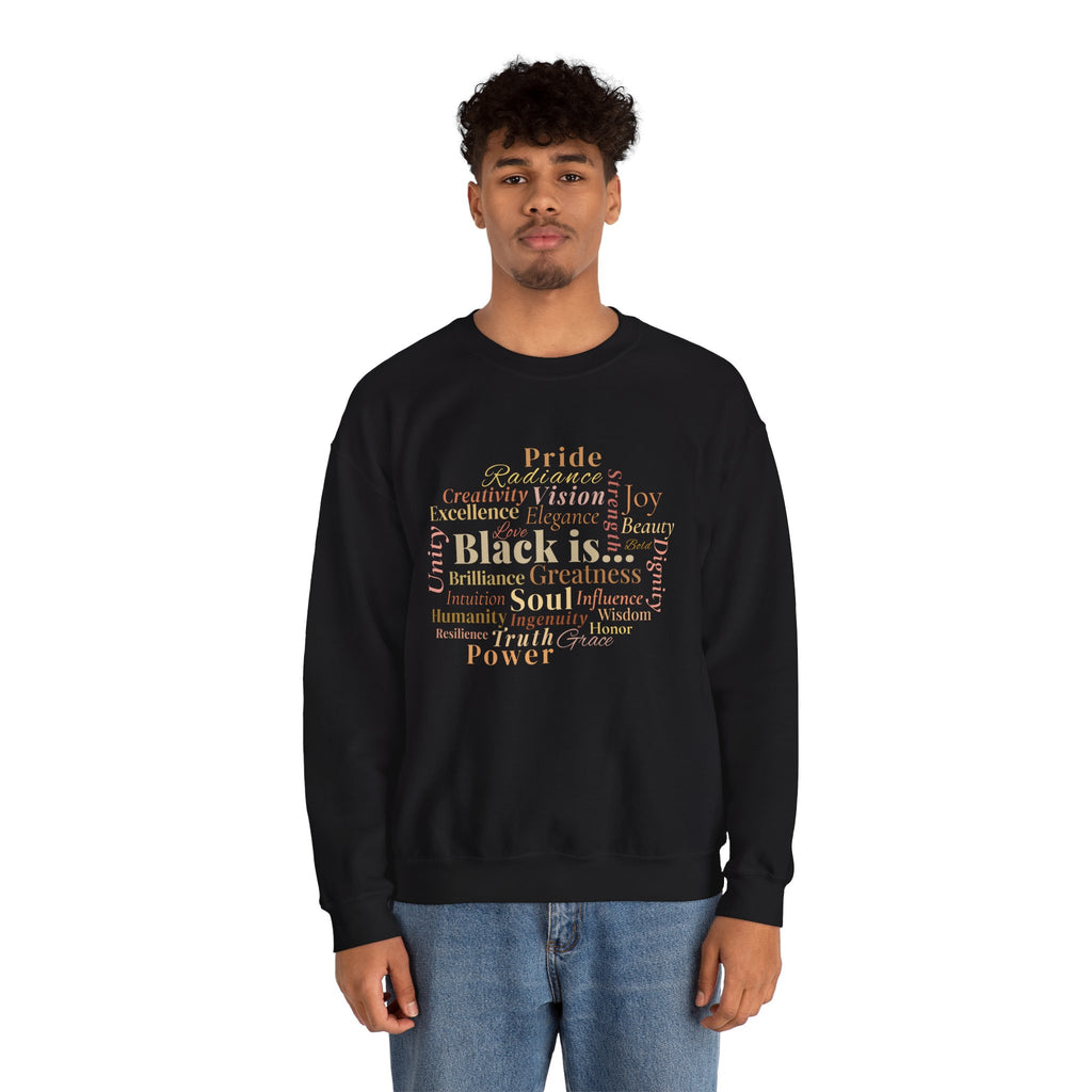 Black Is… Version I: Sleek Design - Statement Sweatshirt, Unisex Crewneck